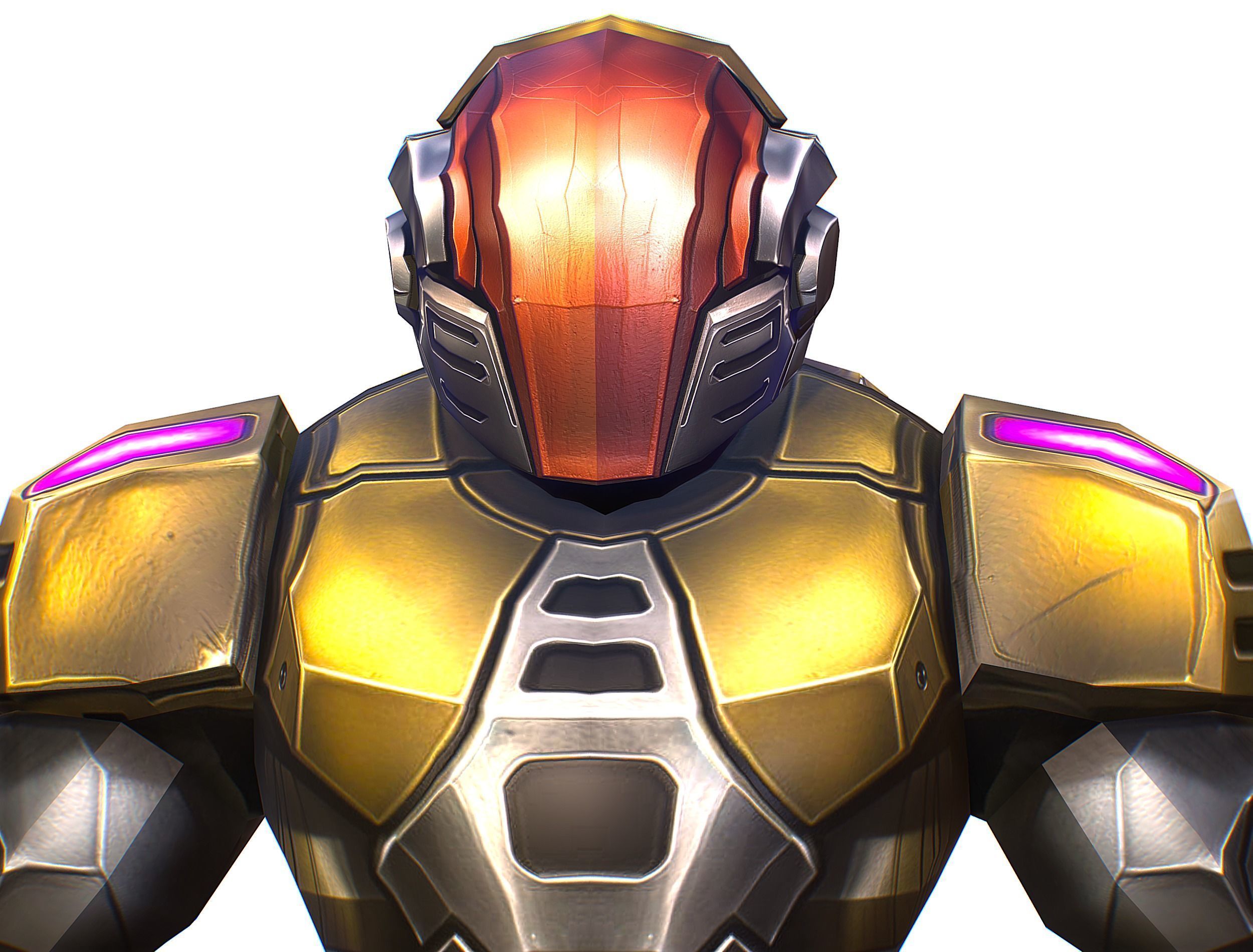 Cartoon Sci-Fi Cyborg Drone Trooper Soldier Low-poly 3D model_18