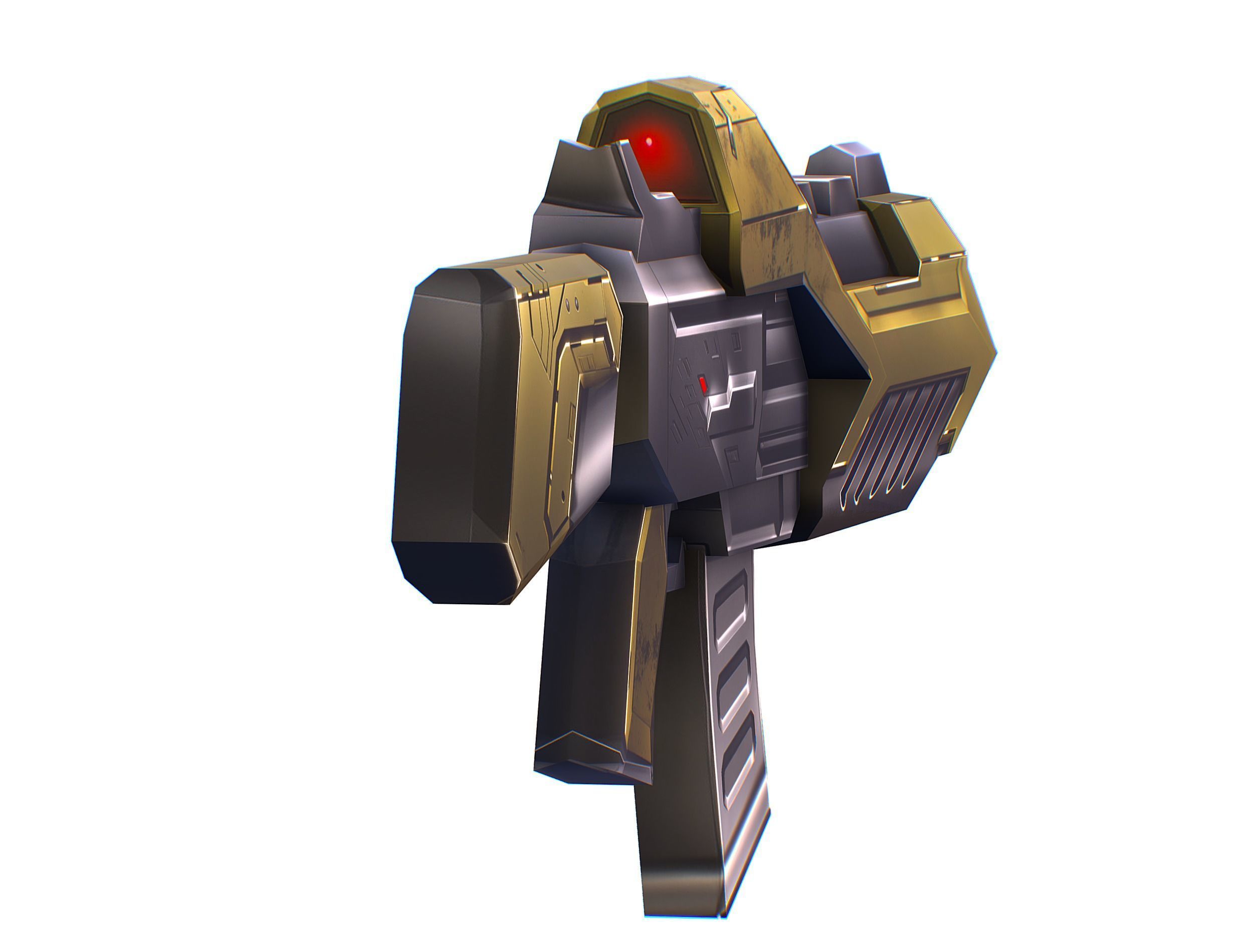 Cartoon Sci-Fi Cyborg Drone Trooper Soldier Low-poly 3D model_67