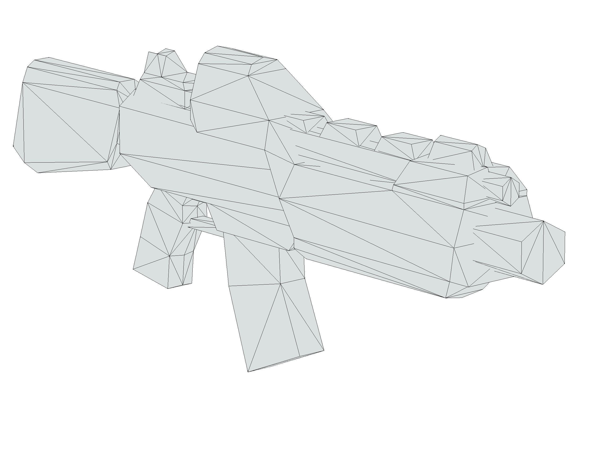 Cartoon Sci-Fi Cyborg Drone Trooper Soldier Low-poly 3D model_80