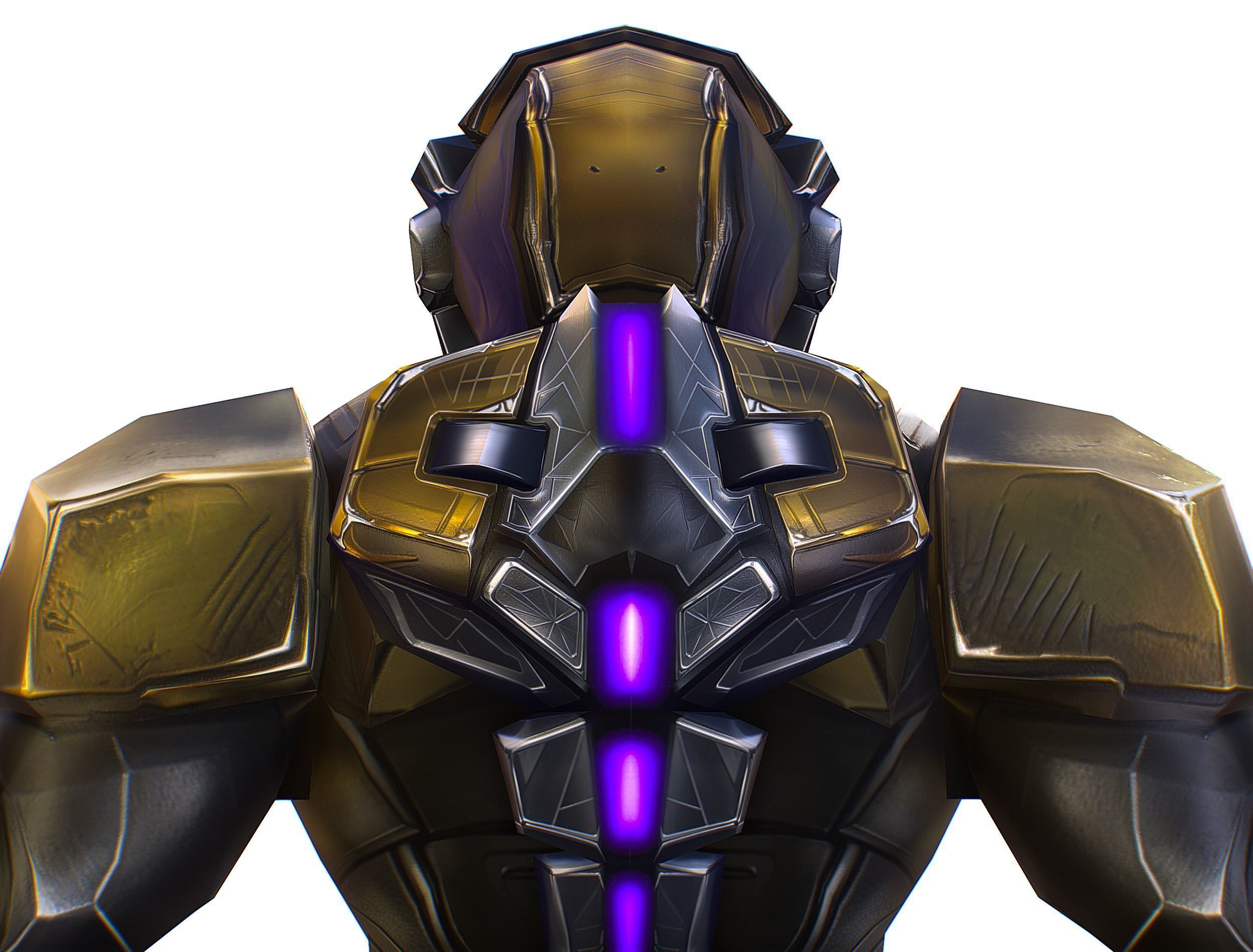 Cartoon Sci-Fi Cyborg Drone Trooper Soldier Low-poly 3D model_25