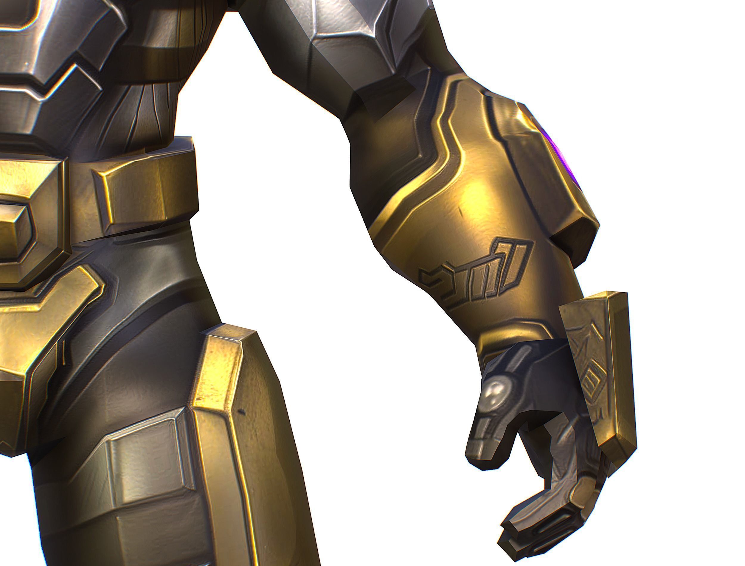 Cartoon Sci-Fi Cyborg Drone Trooper Soldier Low-poly 3D model_21