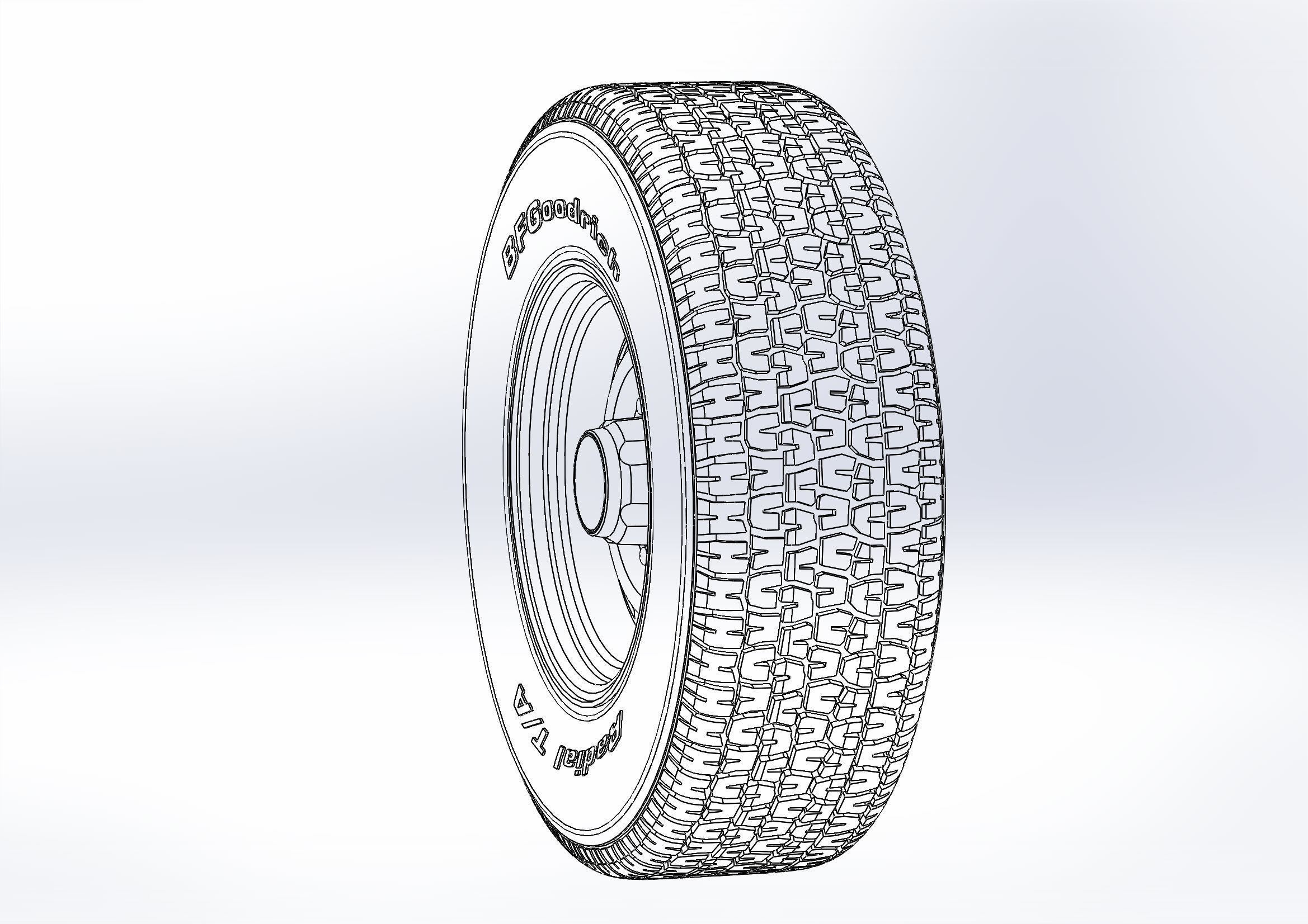 Wheel for scale model of Chevy truck 10 windows 3D print model_8