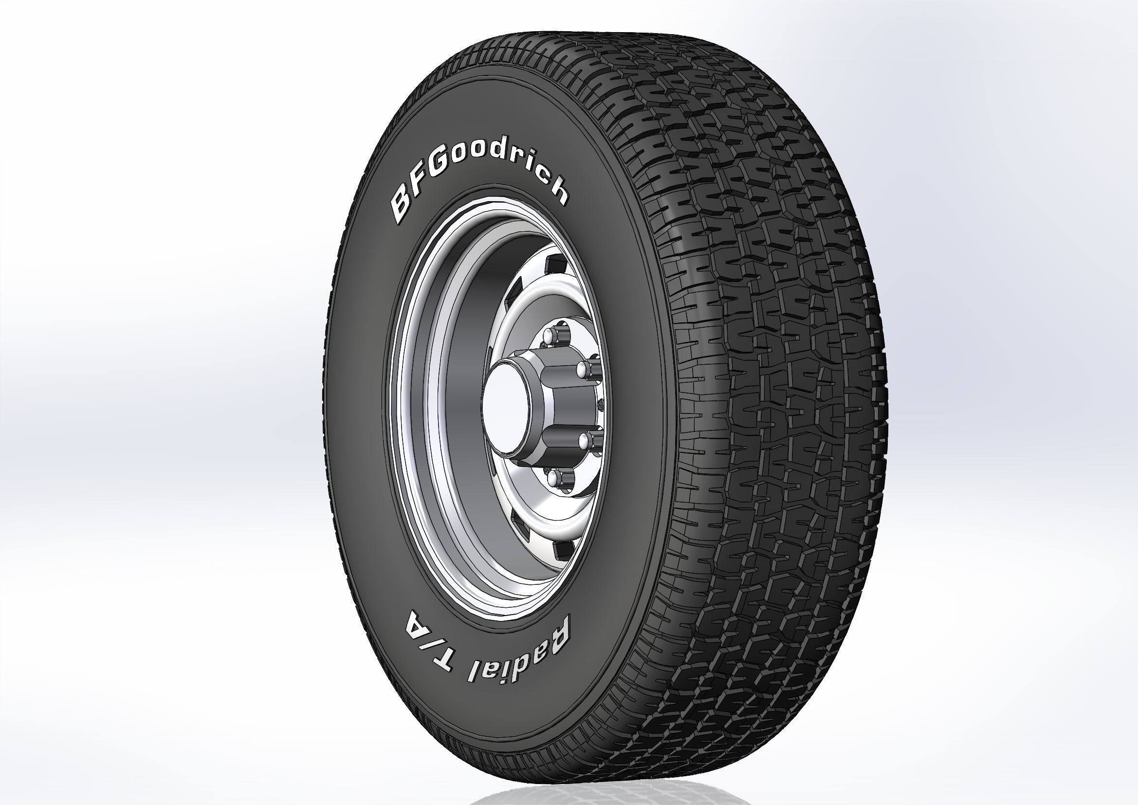 Wheel for scale model of Chevy truck 10 windows 3D print model_1