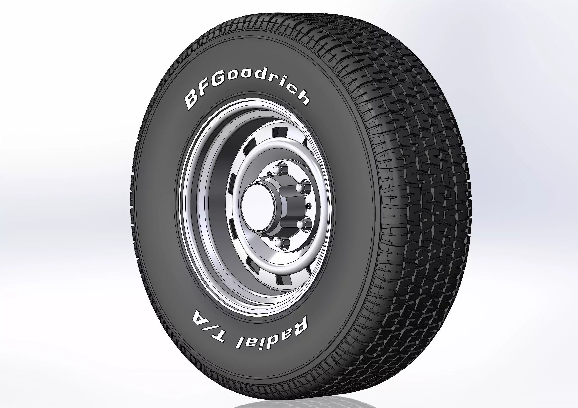 Wheel for scale model of Chevy truck 10 windows 3D print model_0