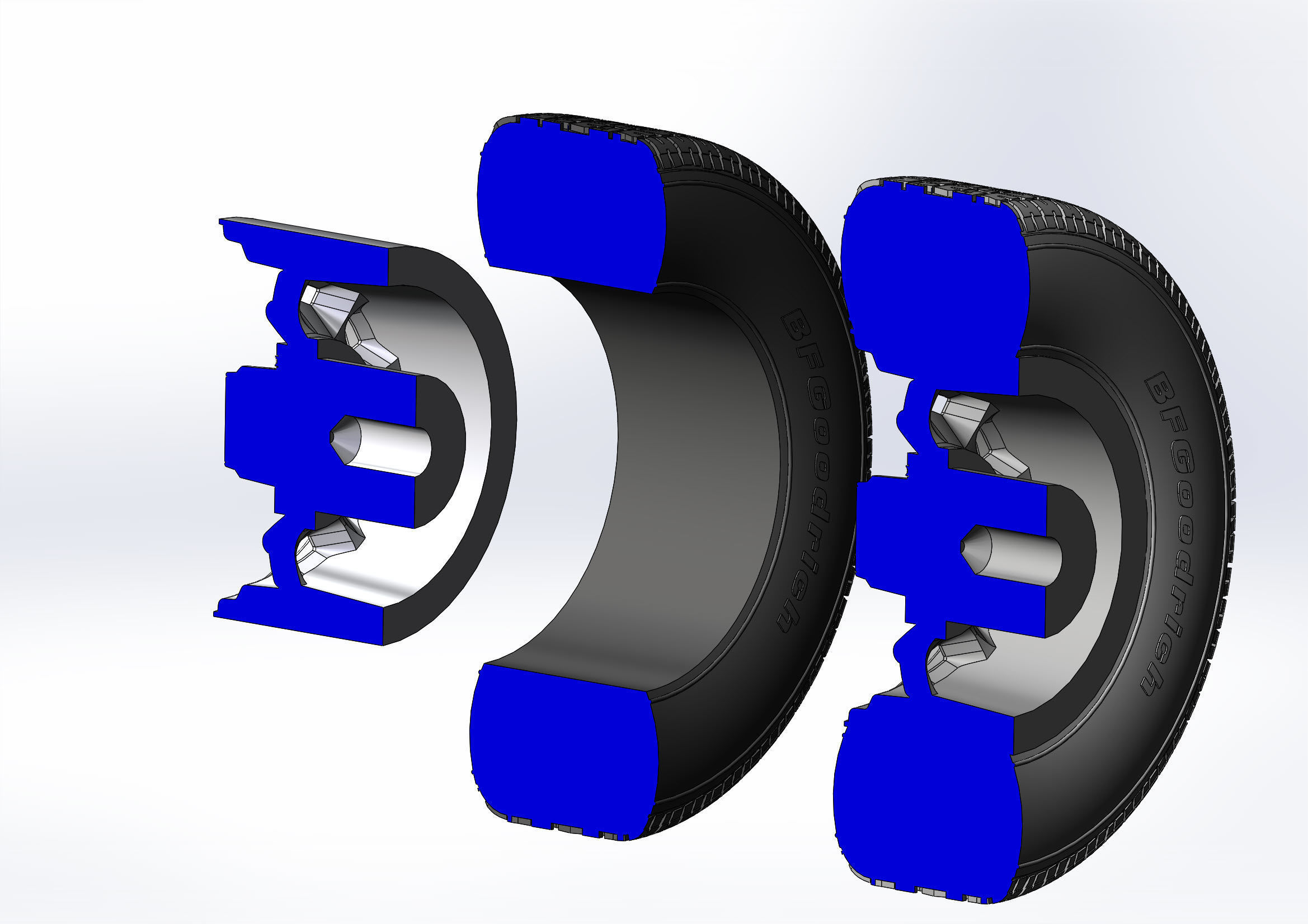 Wheel for scale model of Chevy truck 10 windows 3D print model_11