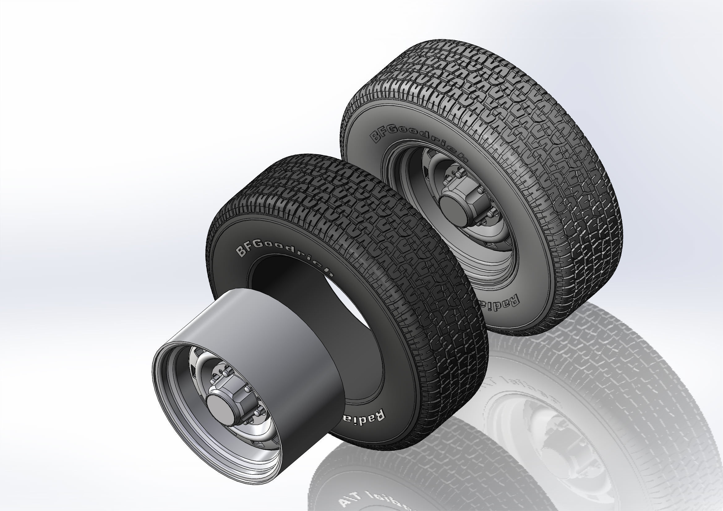 Wheel for scale model of Chevy truck 10 windows 3D print model_9