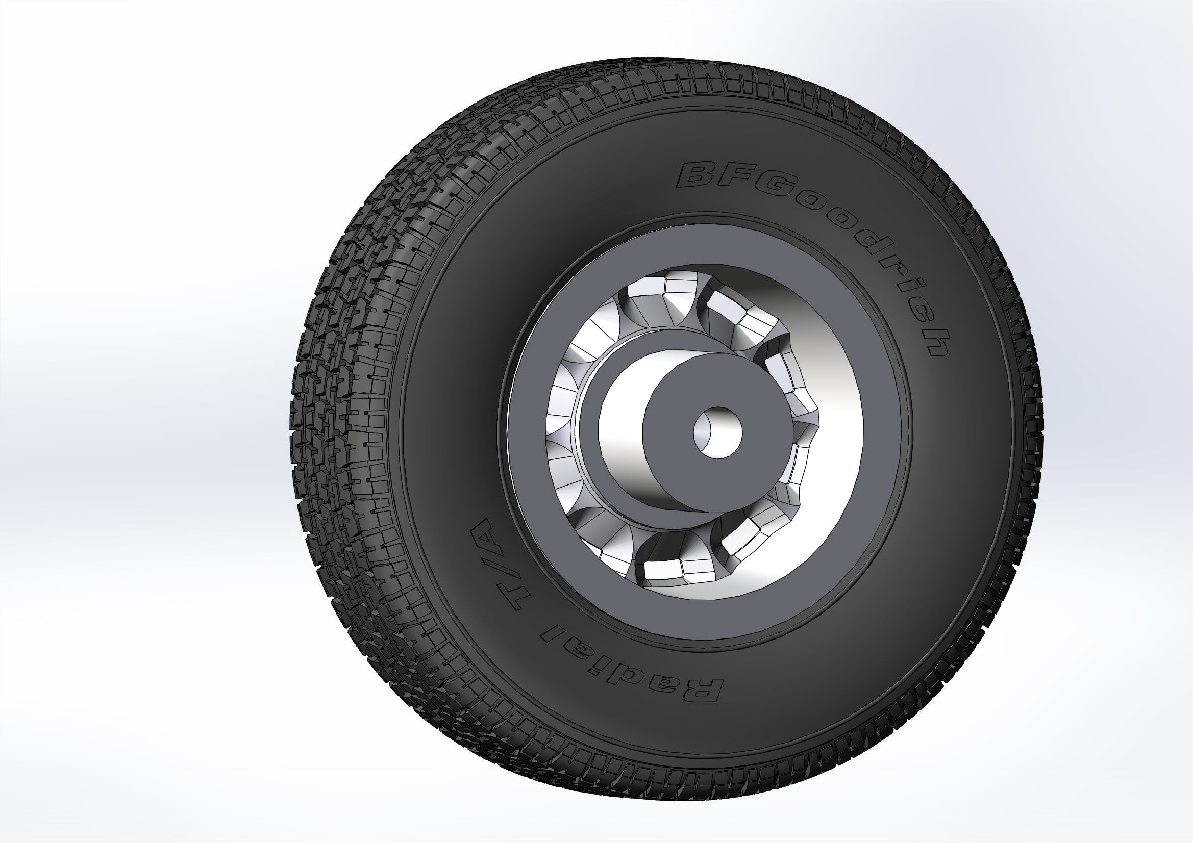 Wheel for scale model of Chevy truck 10 windows 3D print model_3