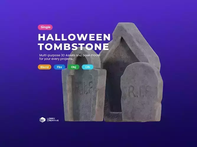 Cartoon Halloween Grave Tombstone 
