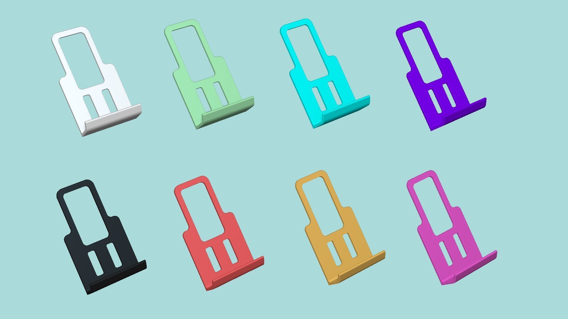 Simple Charging Phone Holder - Simple Plug Printable 3D print model_10