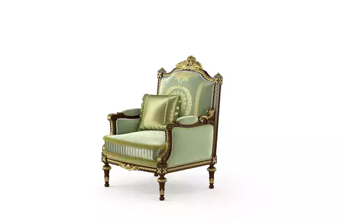 Emerald victorian armchair by Modenese