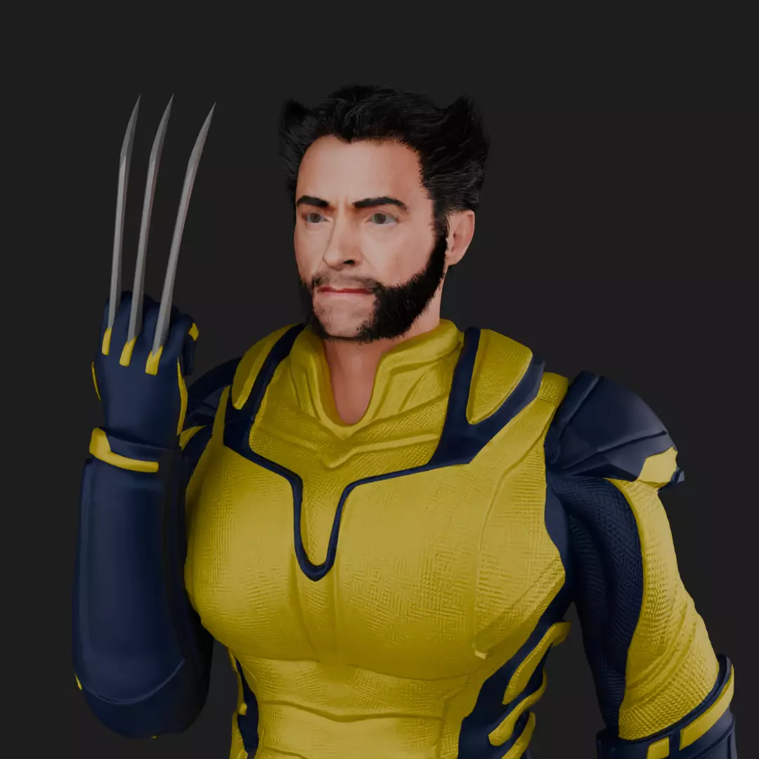 Wolverine - Hugh Jackman Deadpool 3 Rigged Model 3D model