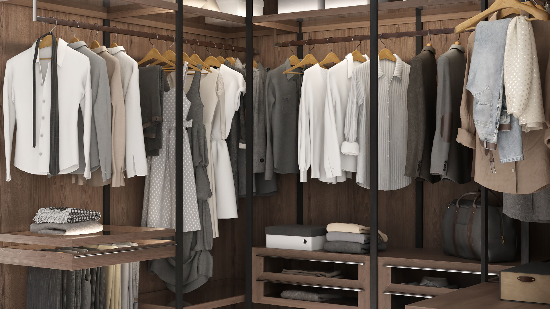 Wardrobe 3D model_3