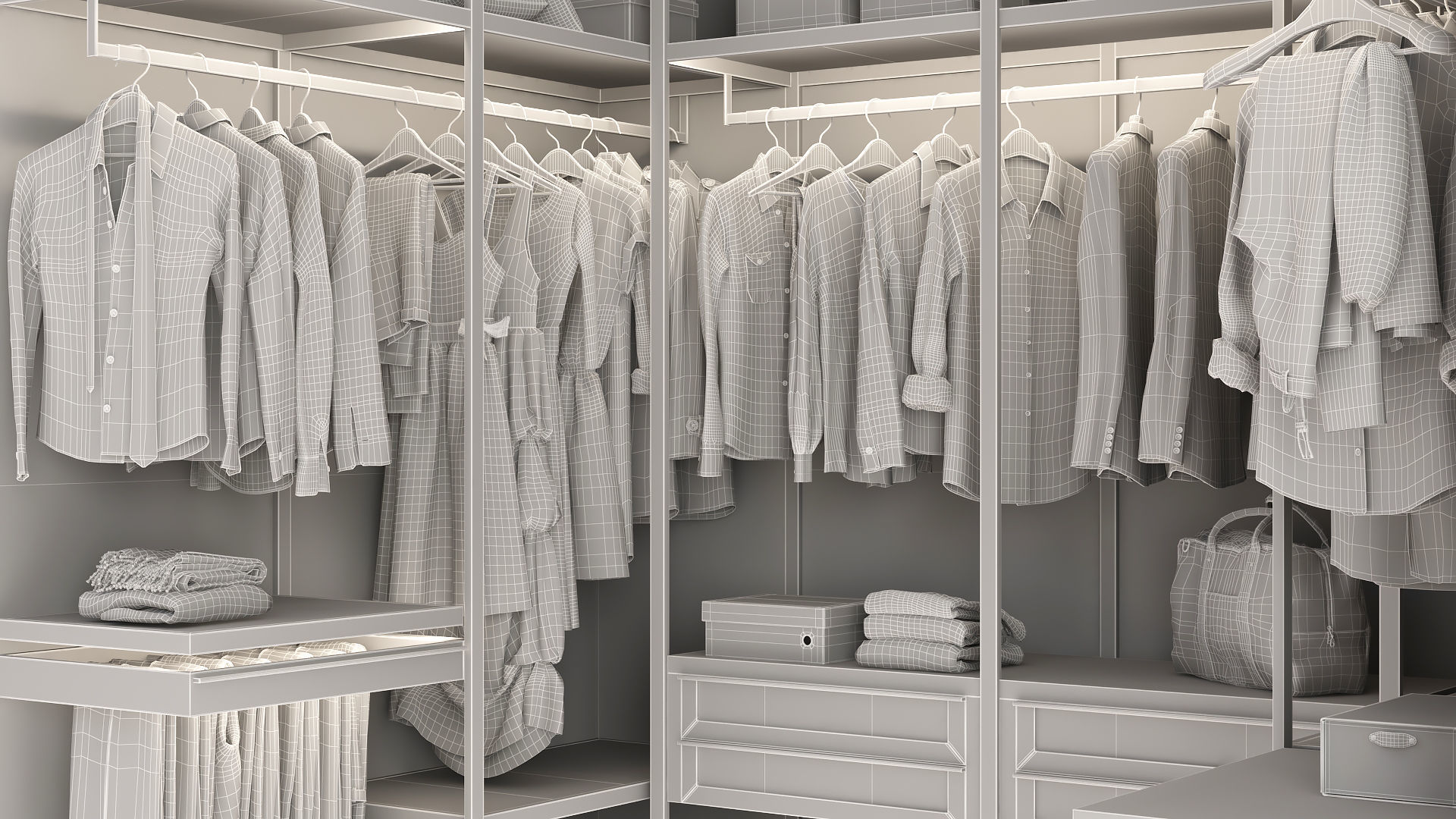 Wardrobe 3D model_13