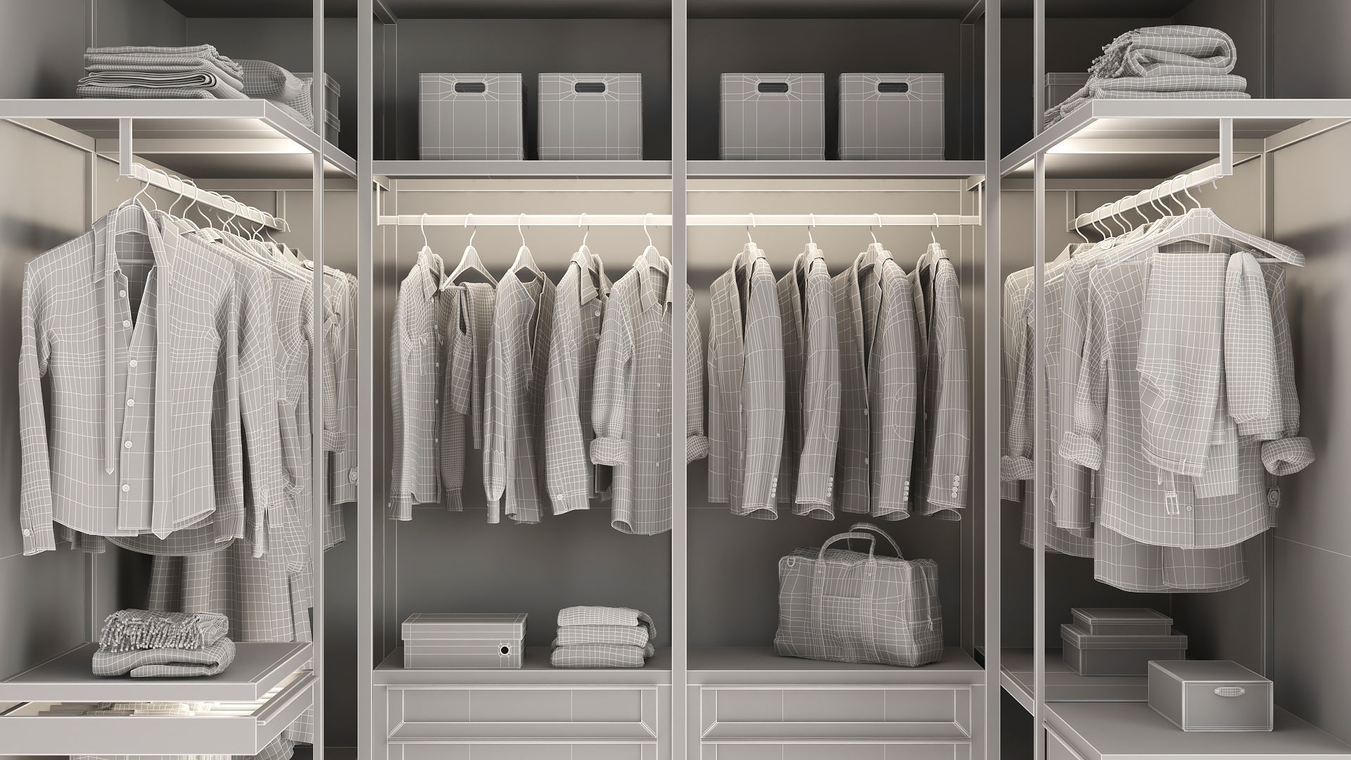 Wardrobe 3D model_14