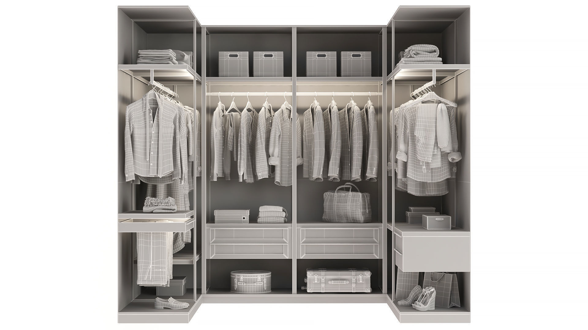 Wardrobe 3D model_12