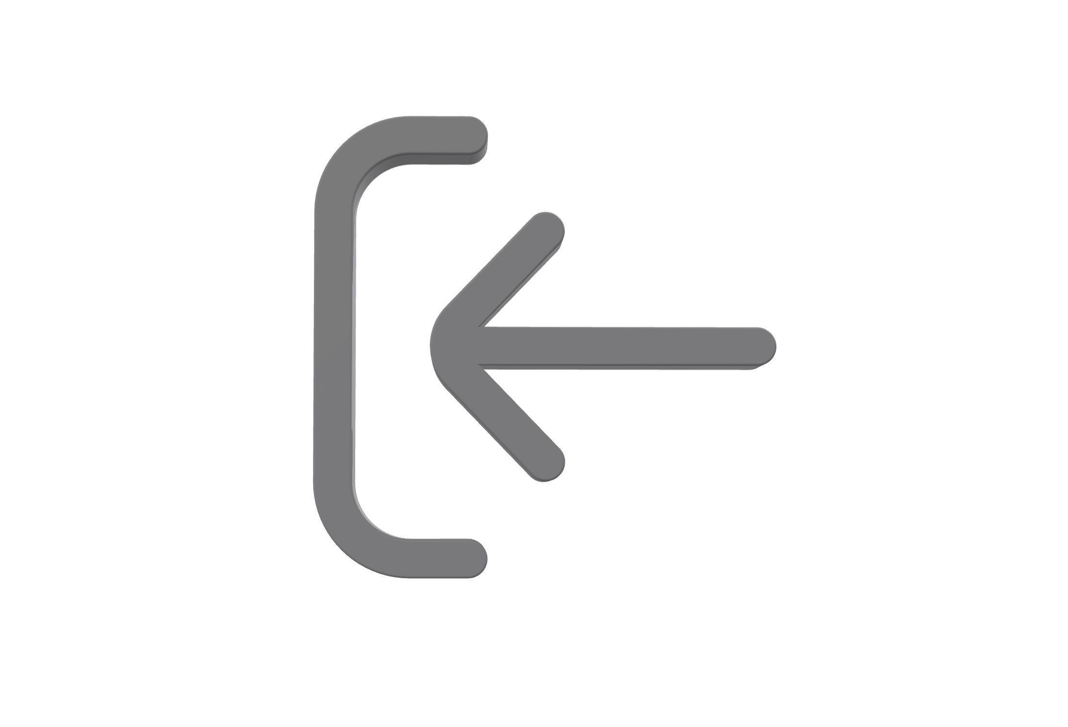 3d arrow right to bracket Low-poly 3D model_1