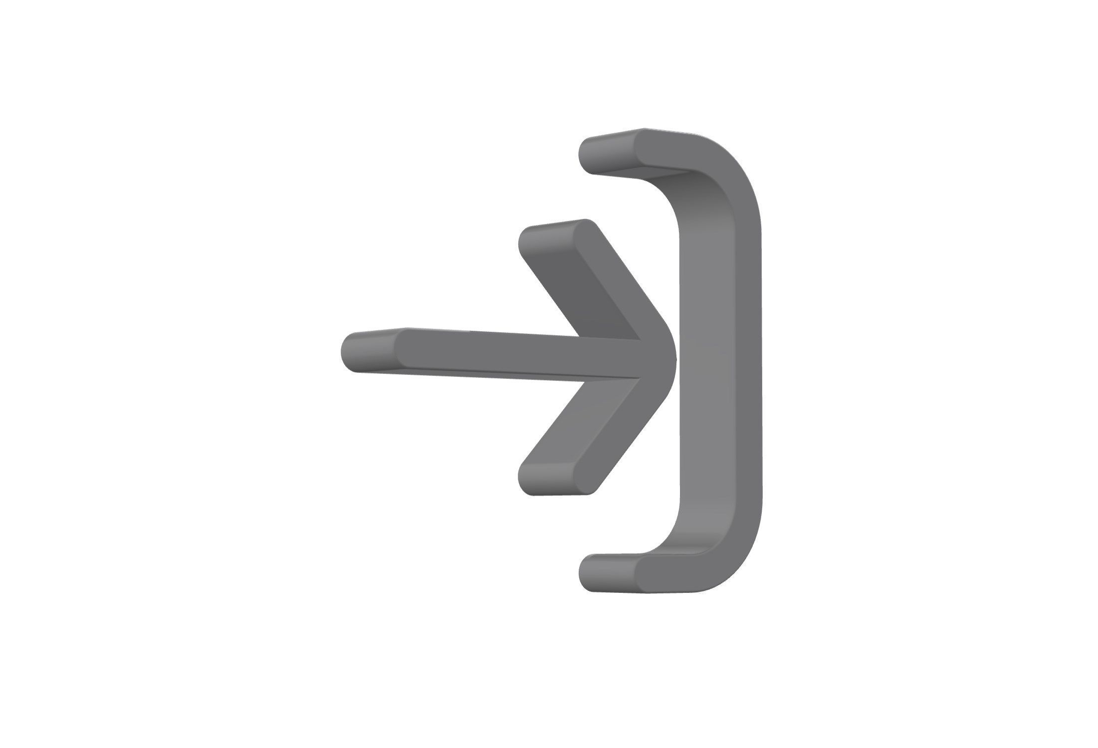 3d arrow right to bracket Low-poly 3D model_8