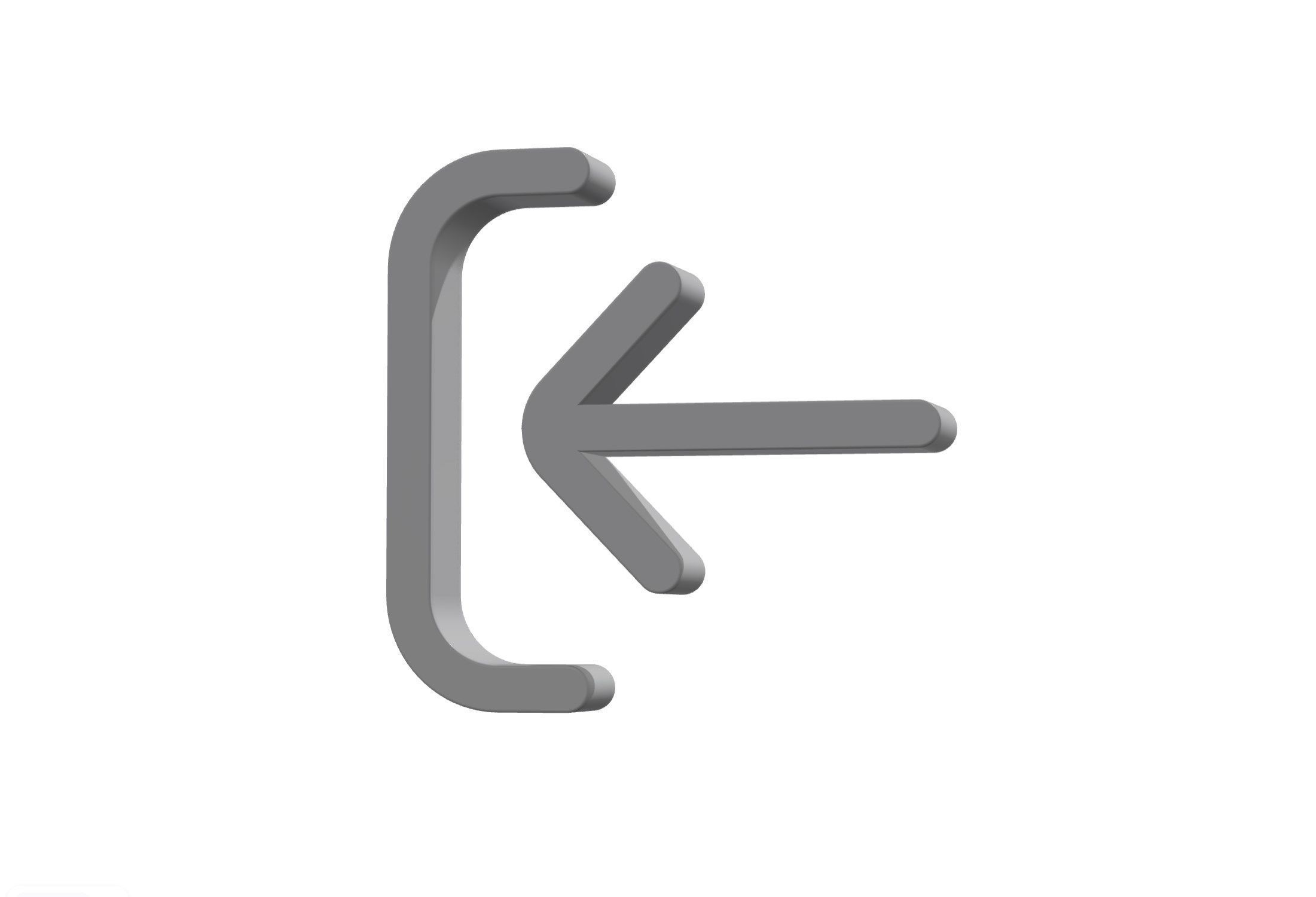 3d arrow right to bracket Low-poly 3D model_12