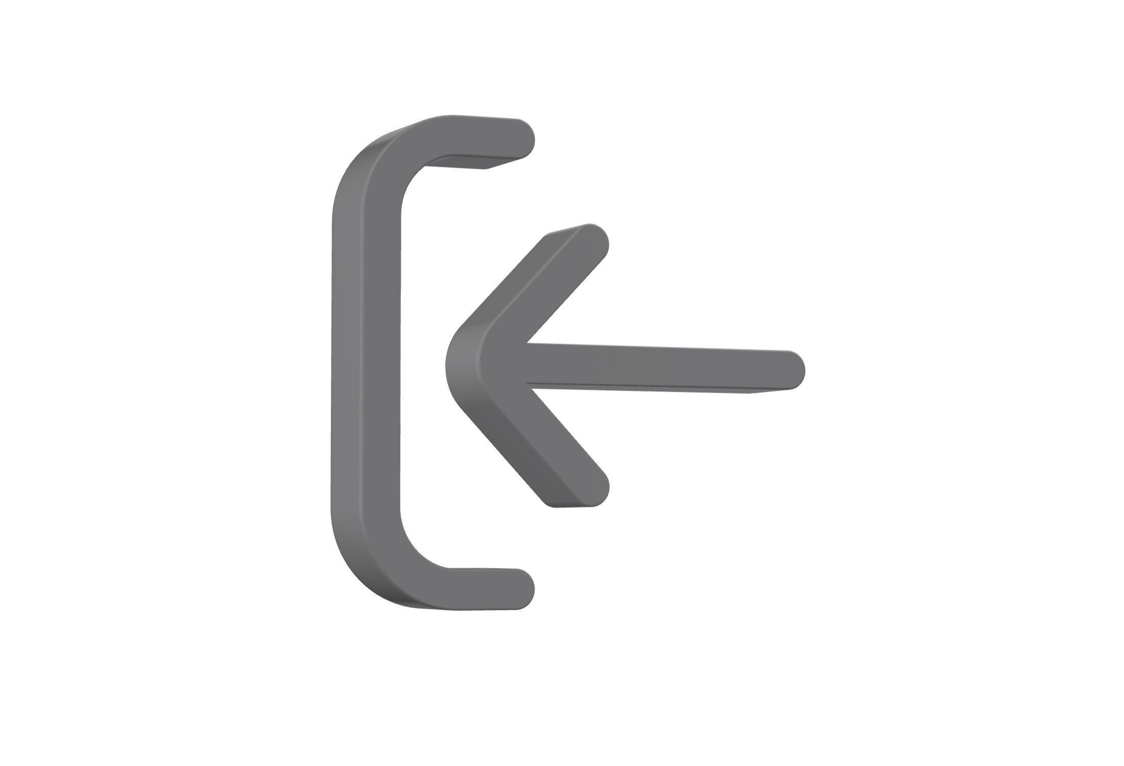 3d arrow right to bracket Low-poly 3D model_2