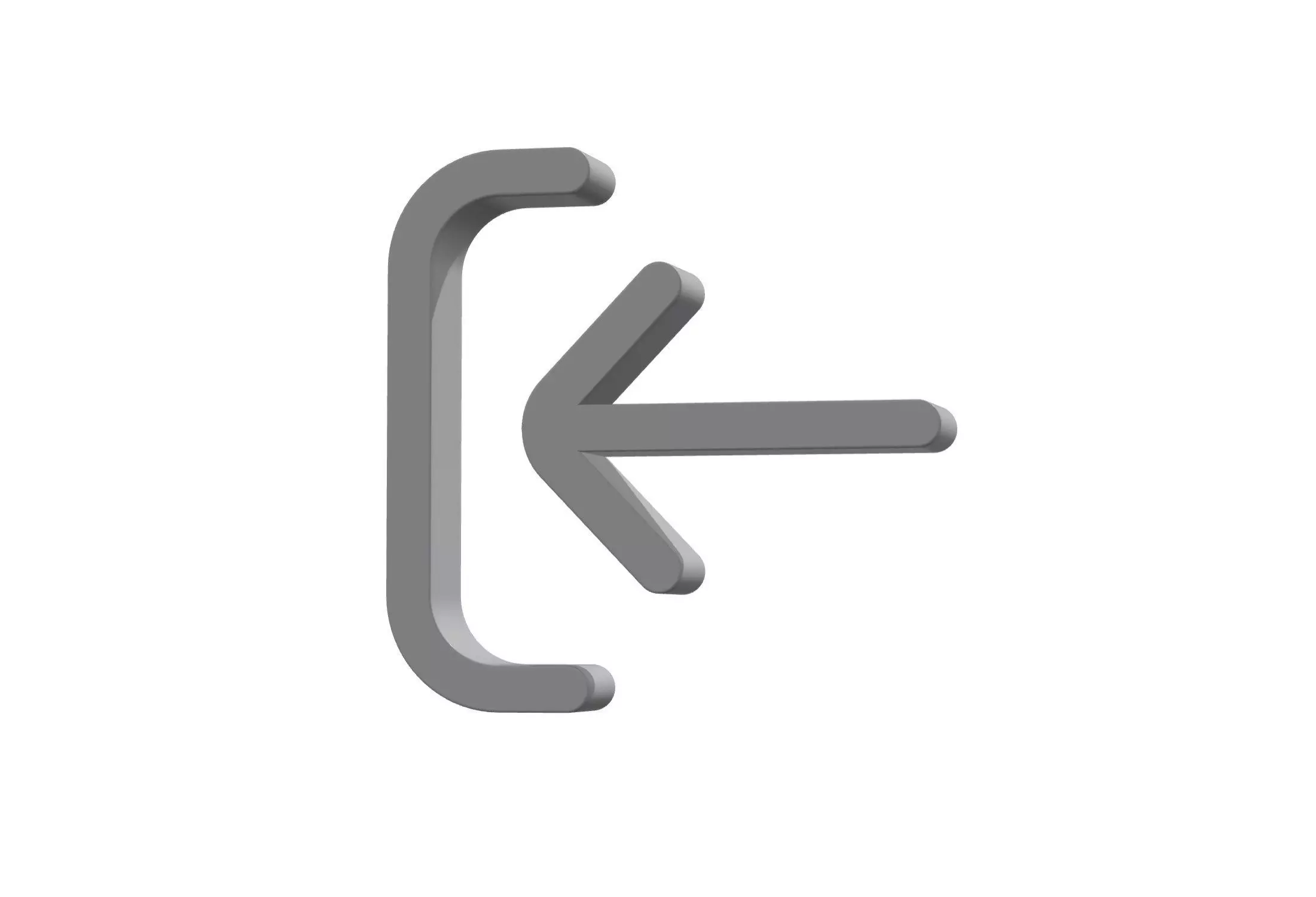 3d arrow right to bracket Low-poly 3D model_0