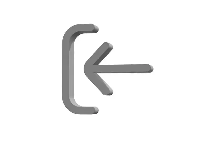 3d arrow right to bracket Low-poly 3D model