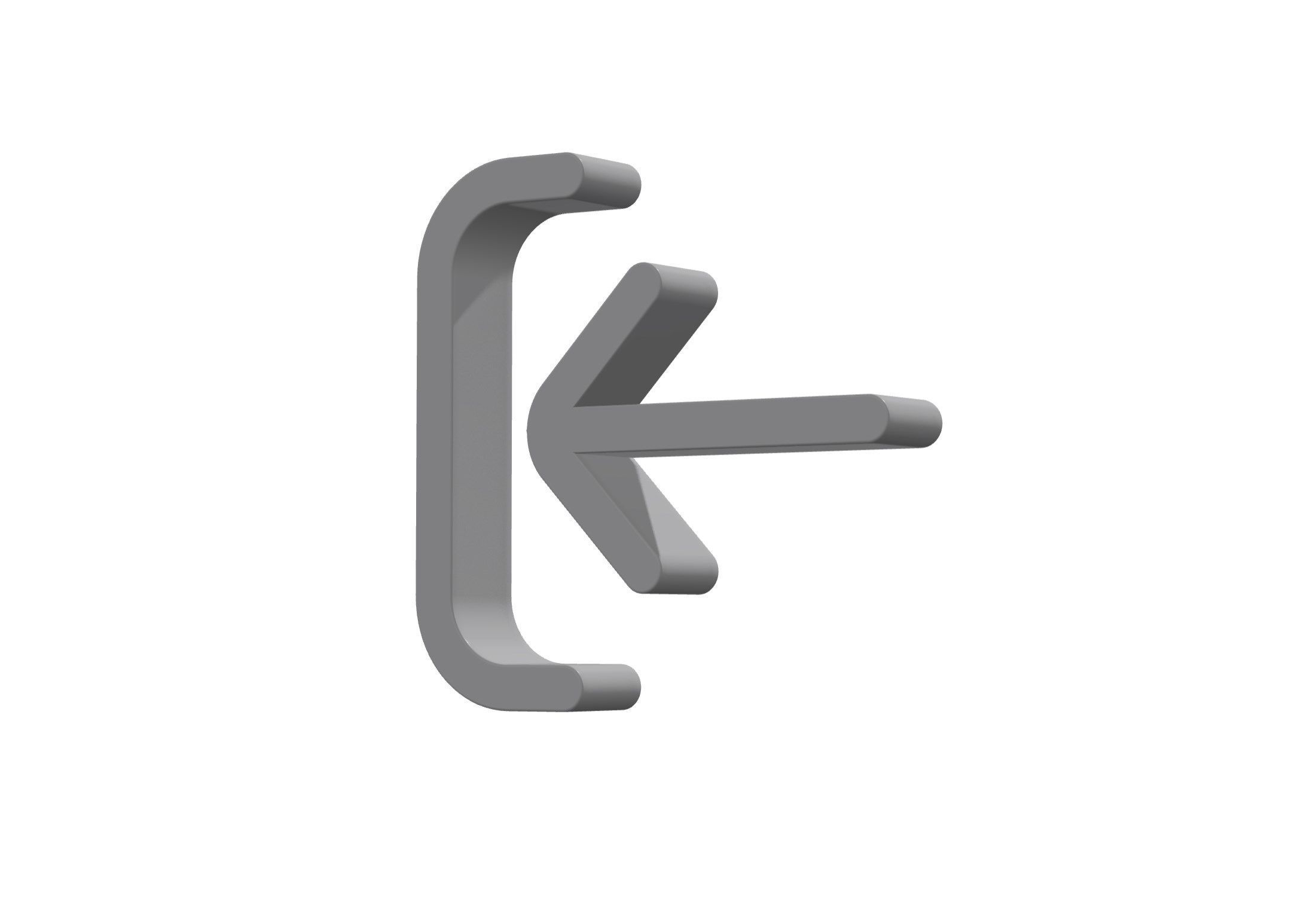 3d arrow right to bracket Low-poly 3D model_11