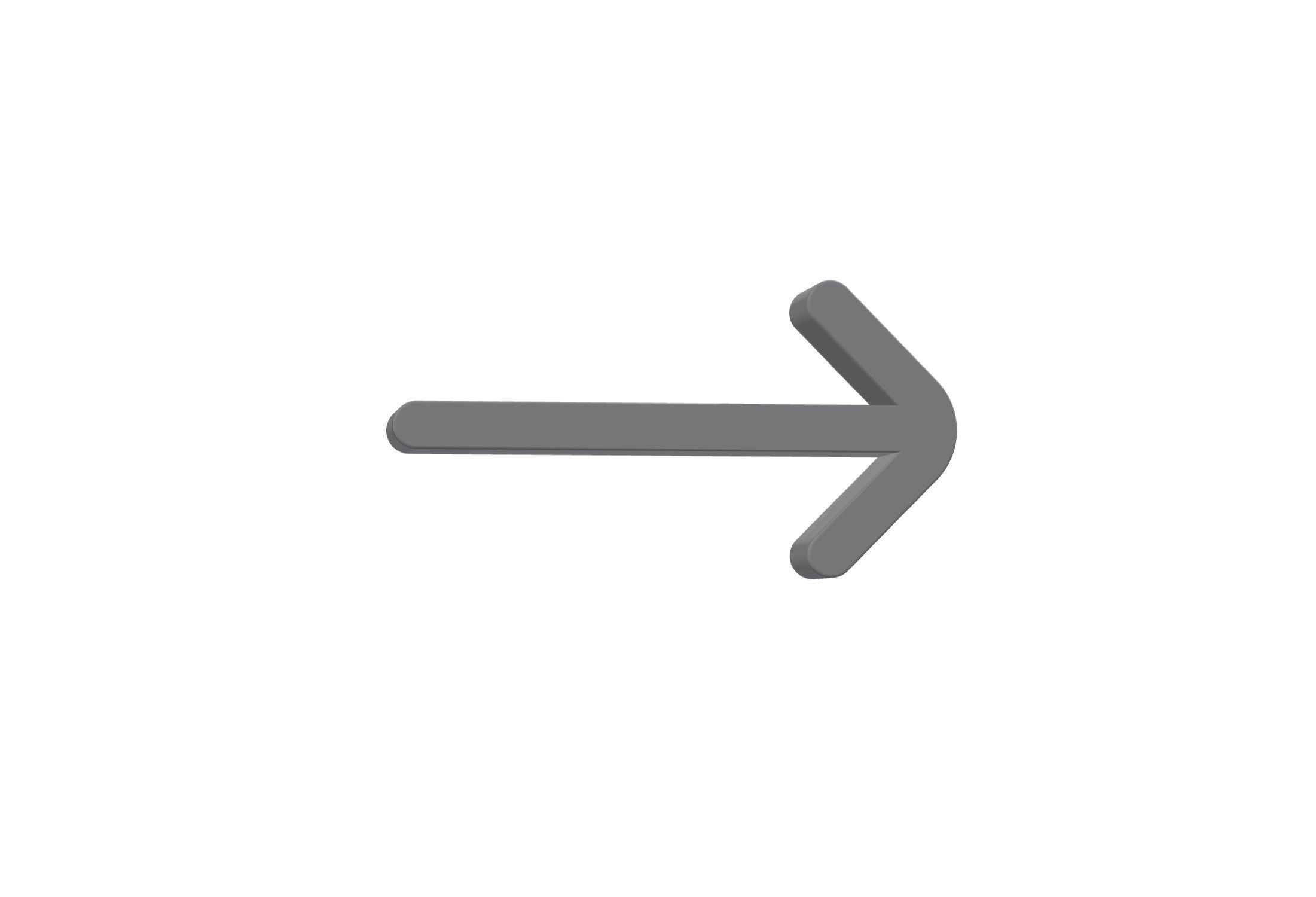 3d arrow right Low-poly 3D model_7