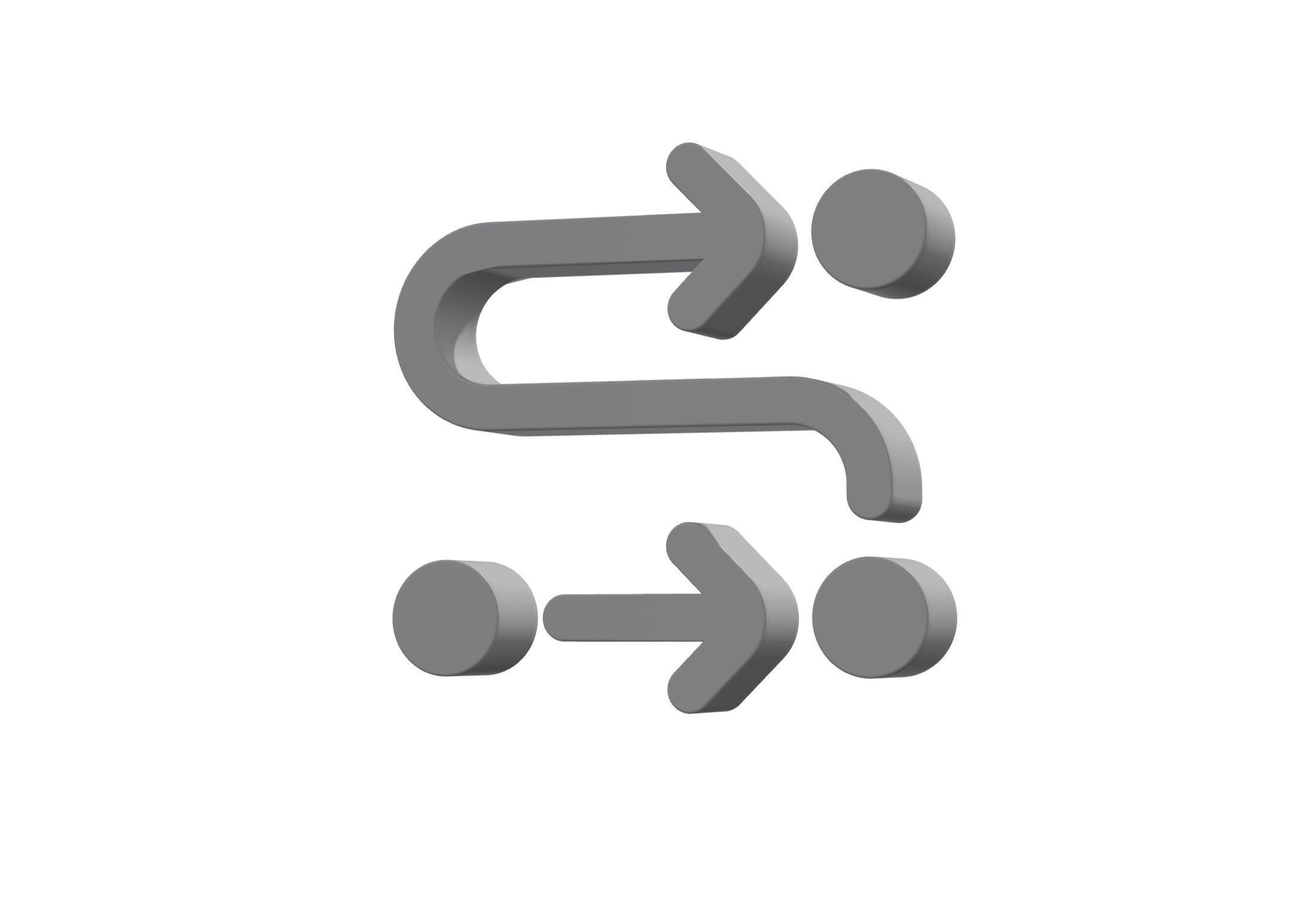 3d arrow progress Low-poly 3D model_6