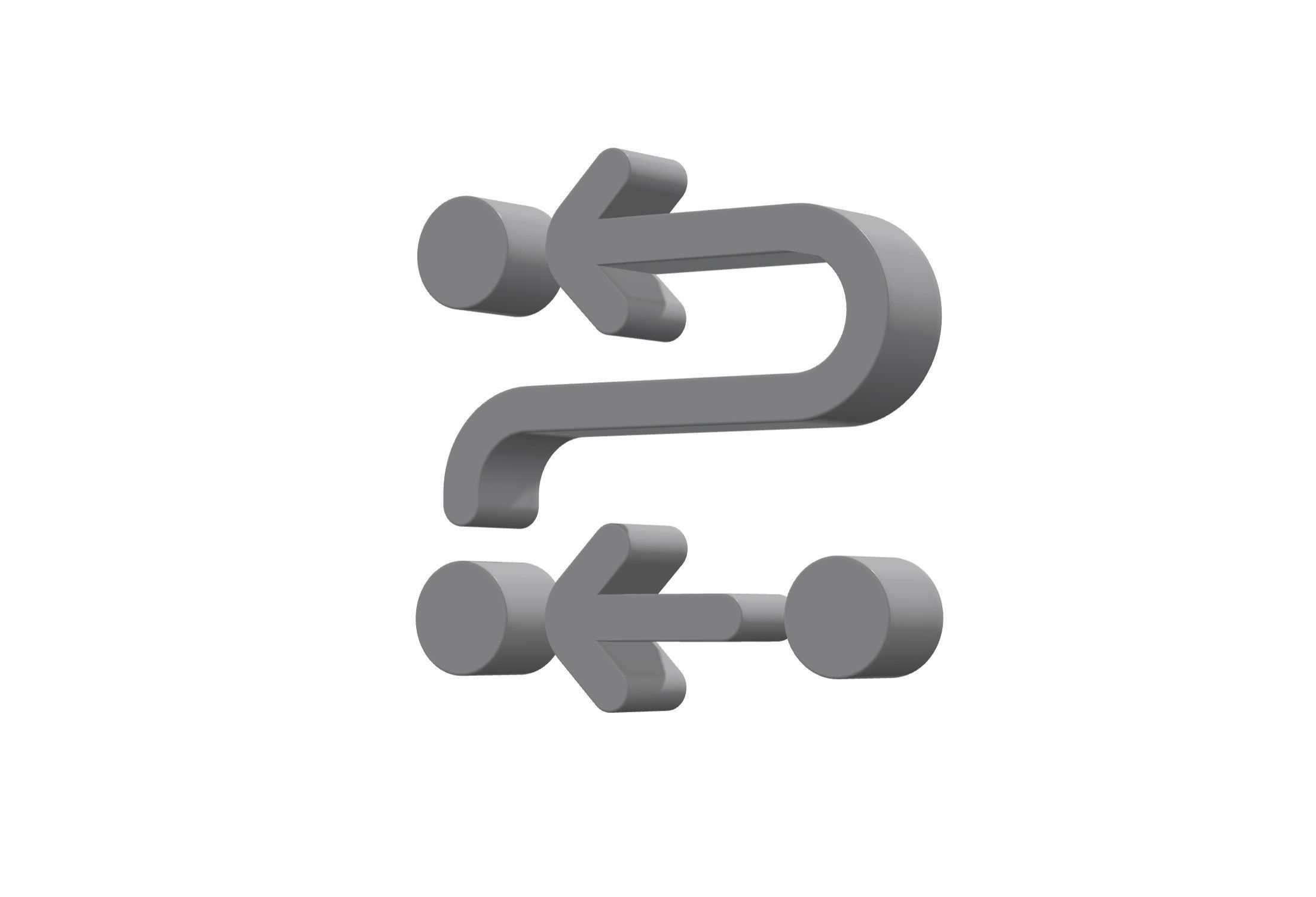 3d arrow progress Low-poly 3D model_11