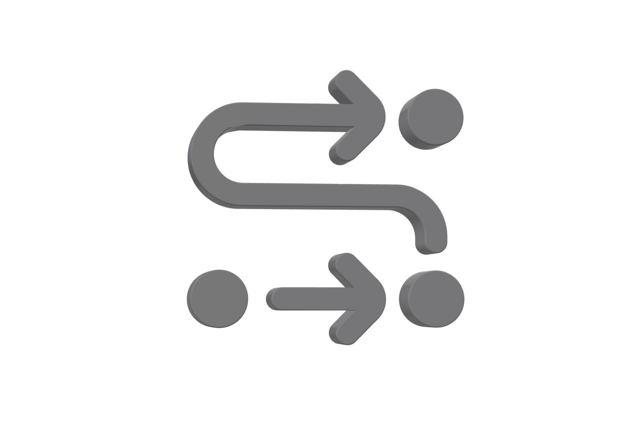 3d arrow progress Low-poly 3D model_7