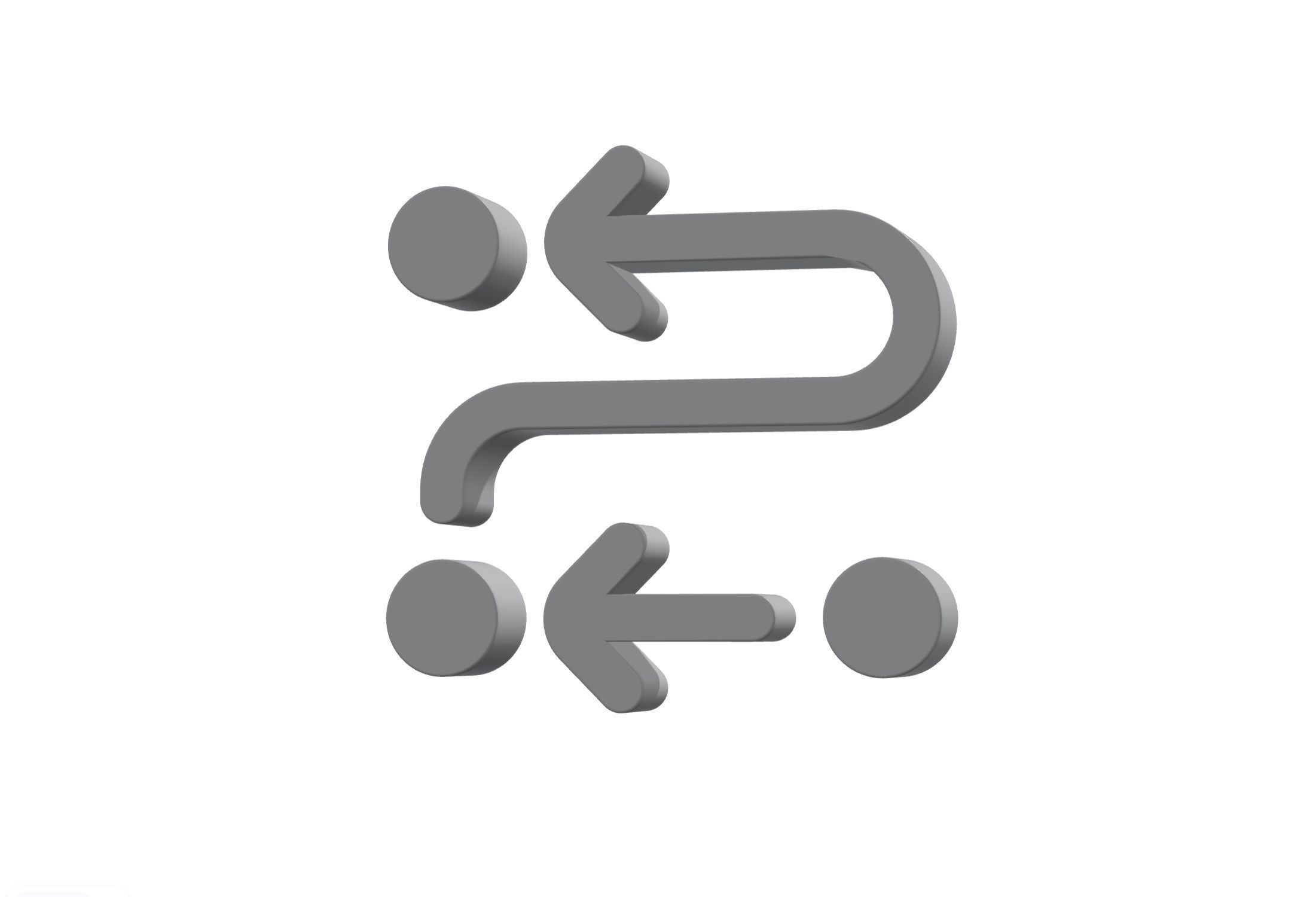 3d arrow progress Low-poly 3D model_12