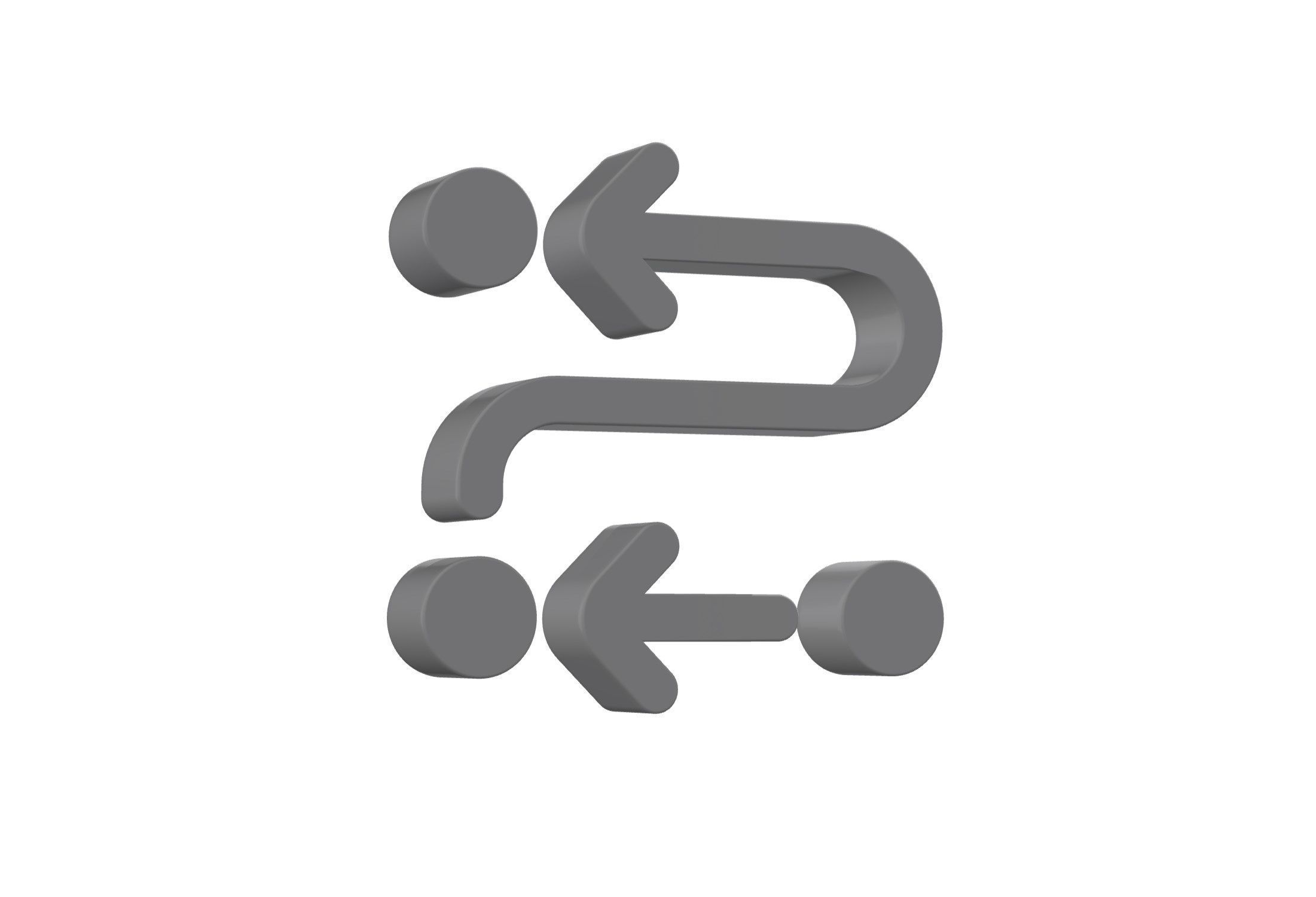 3d arrow progress Low-poly 3D model_2