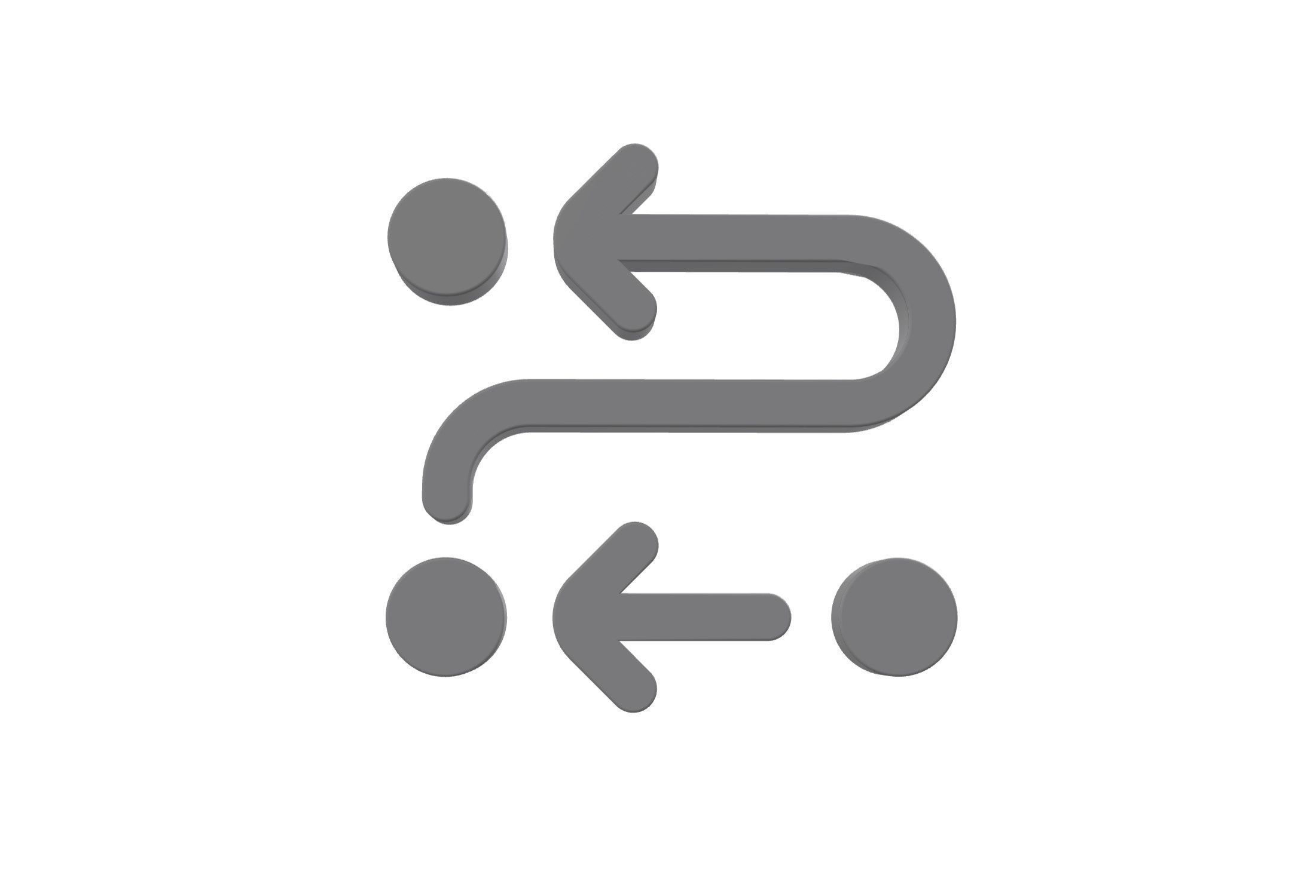 3d arrow progress Low-poly 3D model_1