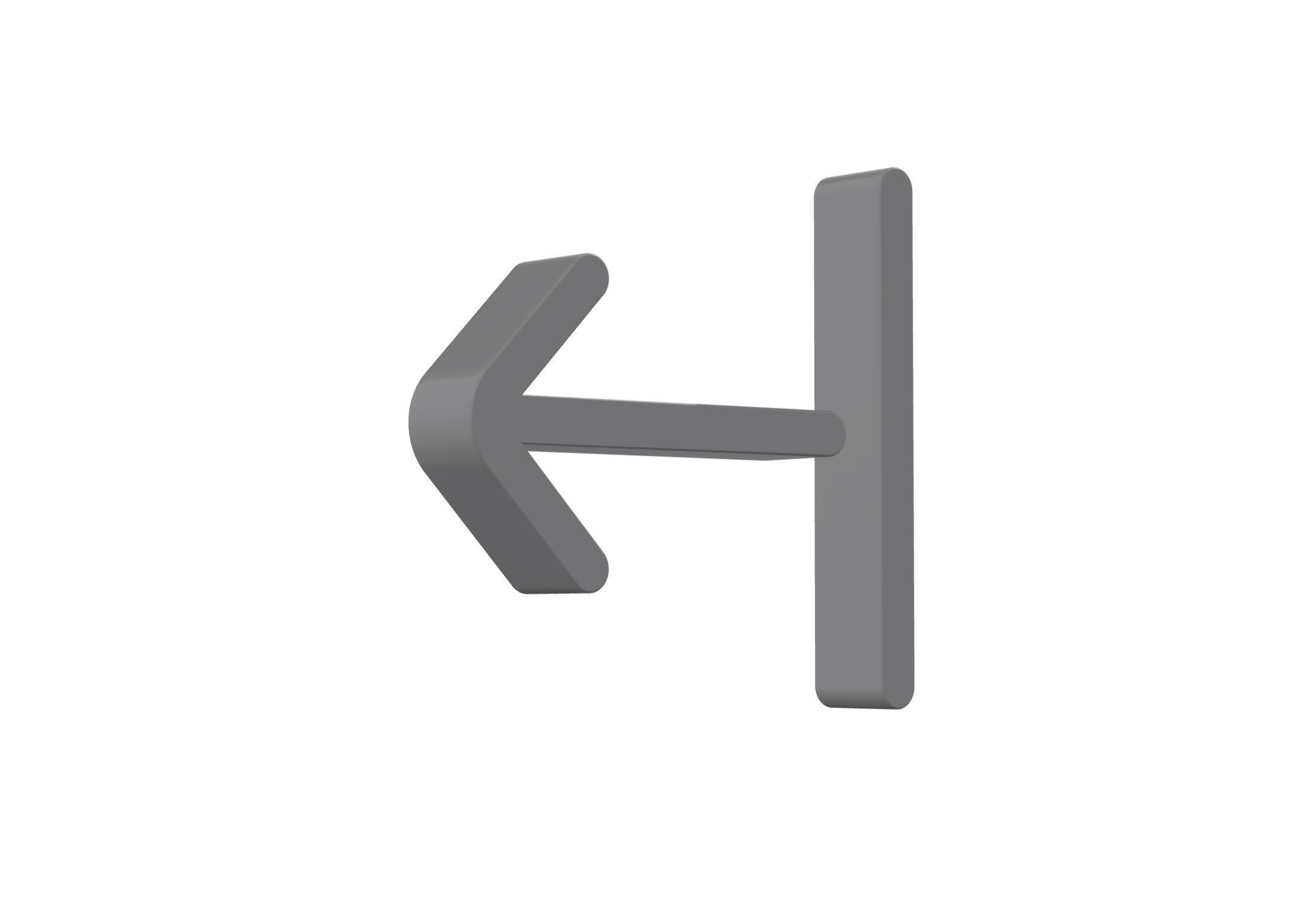 3d arrow left from line Low-poly 3D model_8