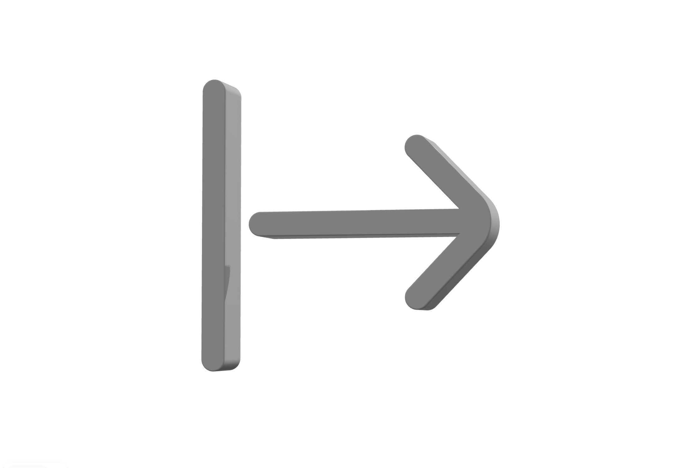 3d arrow left from line Low-poly 3D model_12