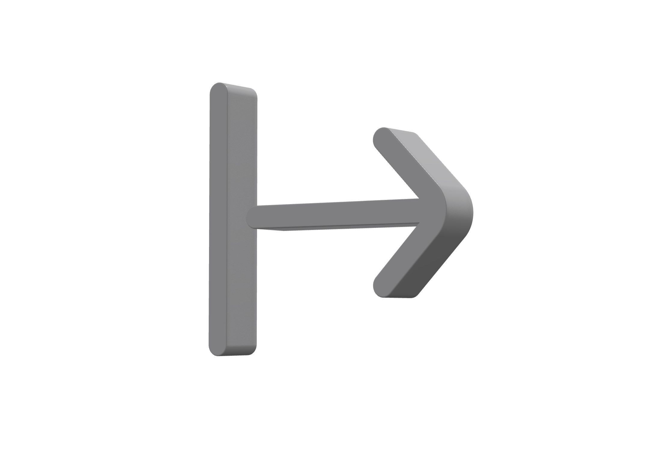 3d arrow left from line Low-poly 3D model_11