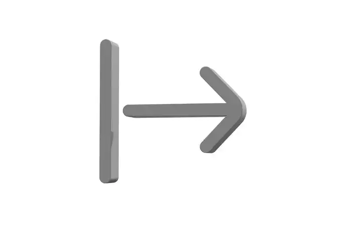 3d arrow left from line Low-poly 3D model 3d arrow left from line Low-poly 3D model