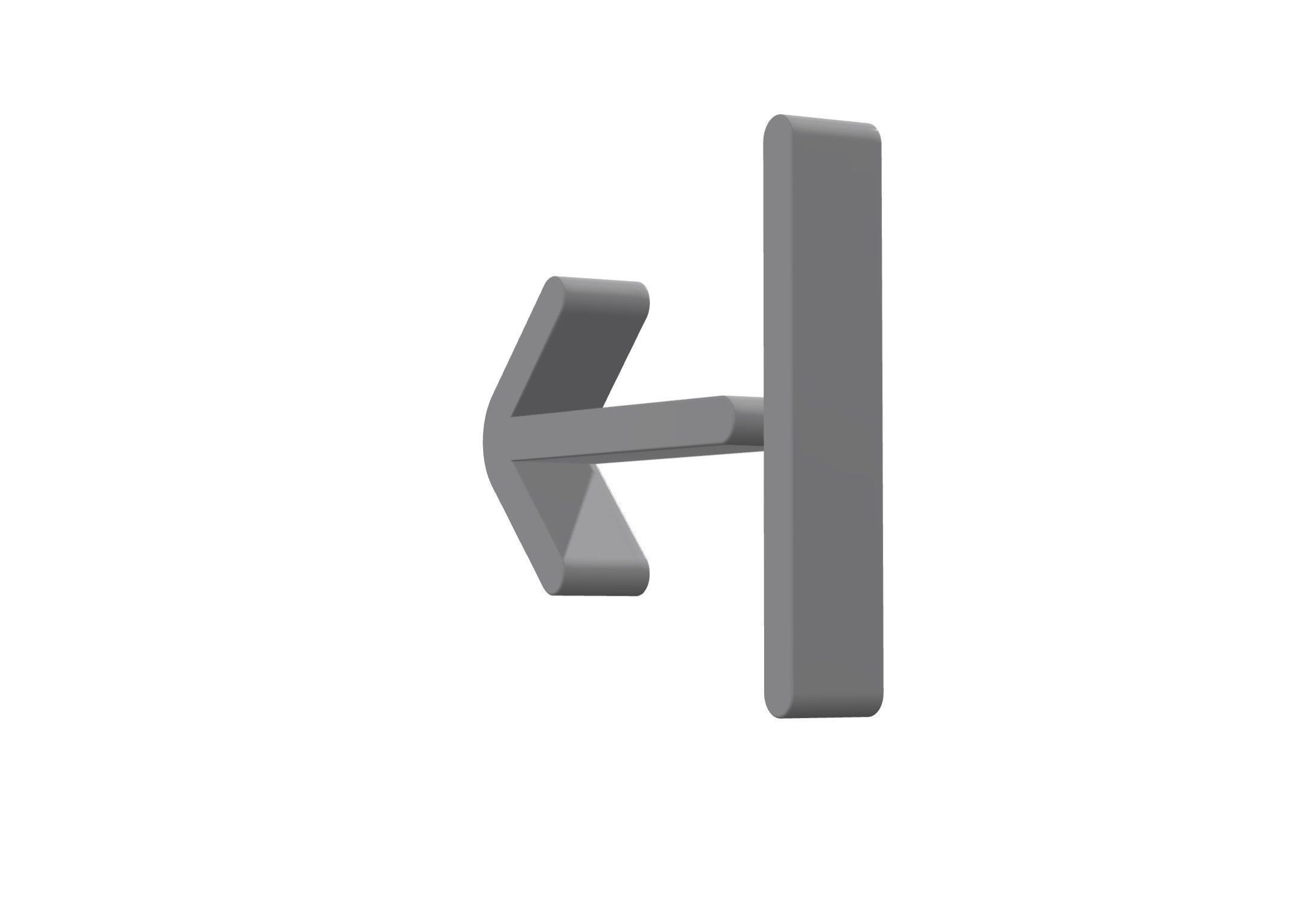 3d arrow left from line Low-poly 3D model_5