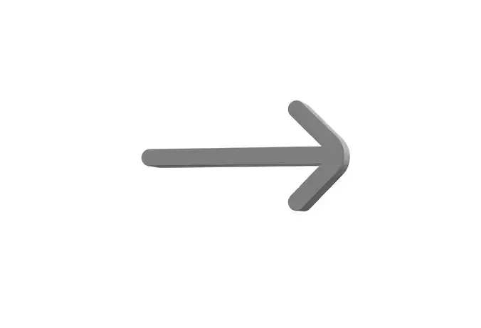 3d arrow left Low-poly 3D model