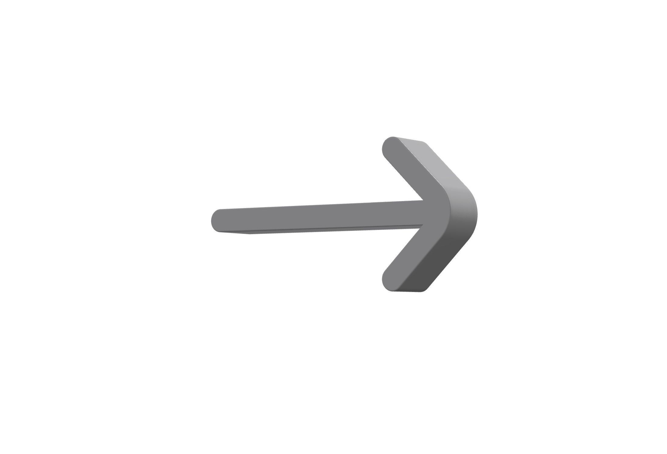 3d arrow left Low-poly 3D model_11