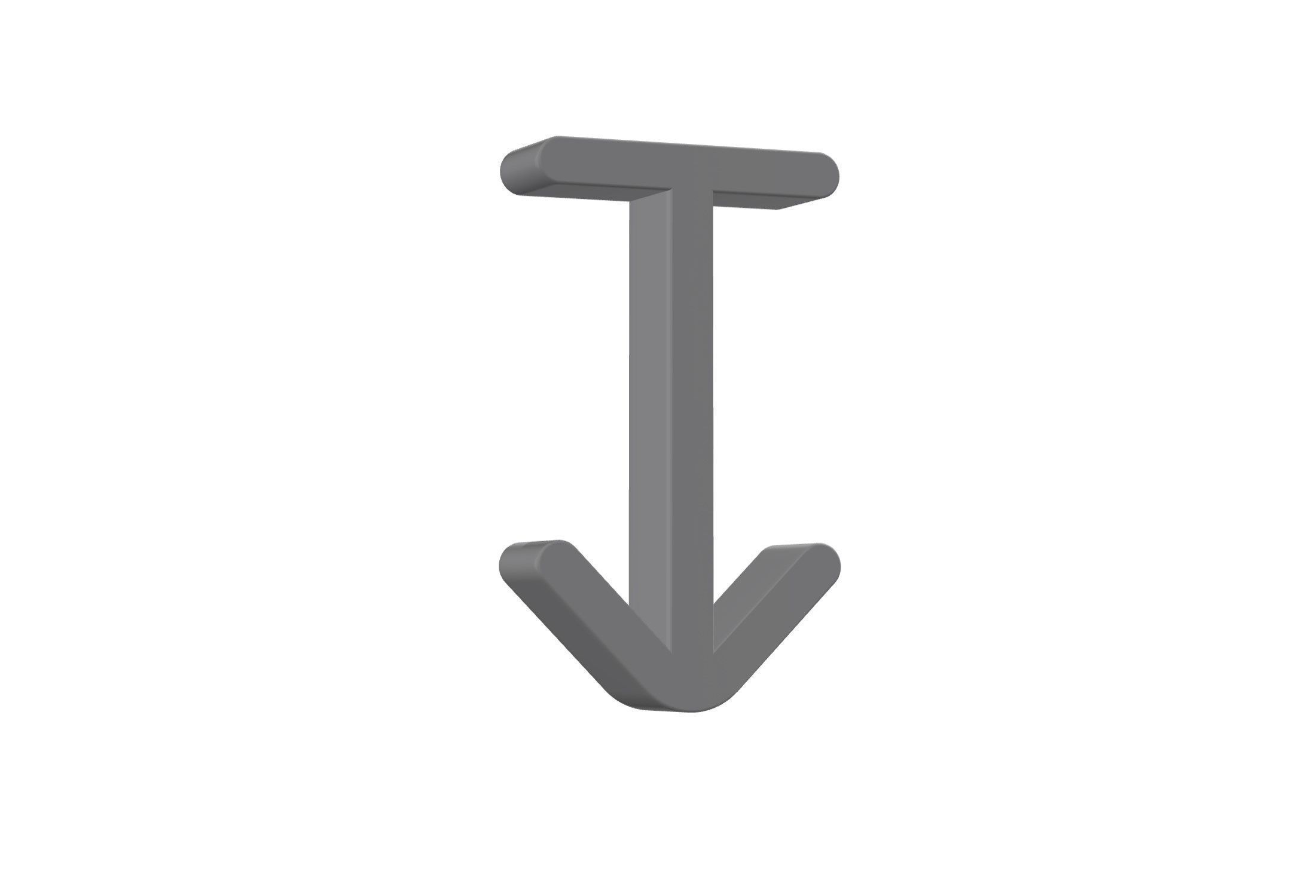 3d arrow from top Low-poly 3D model_2