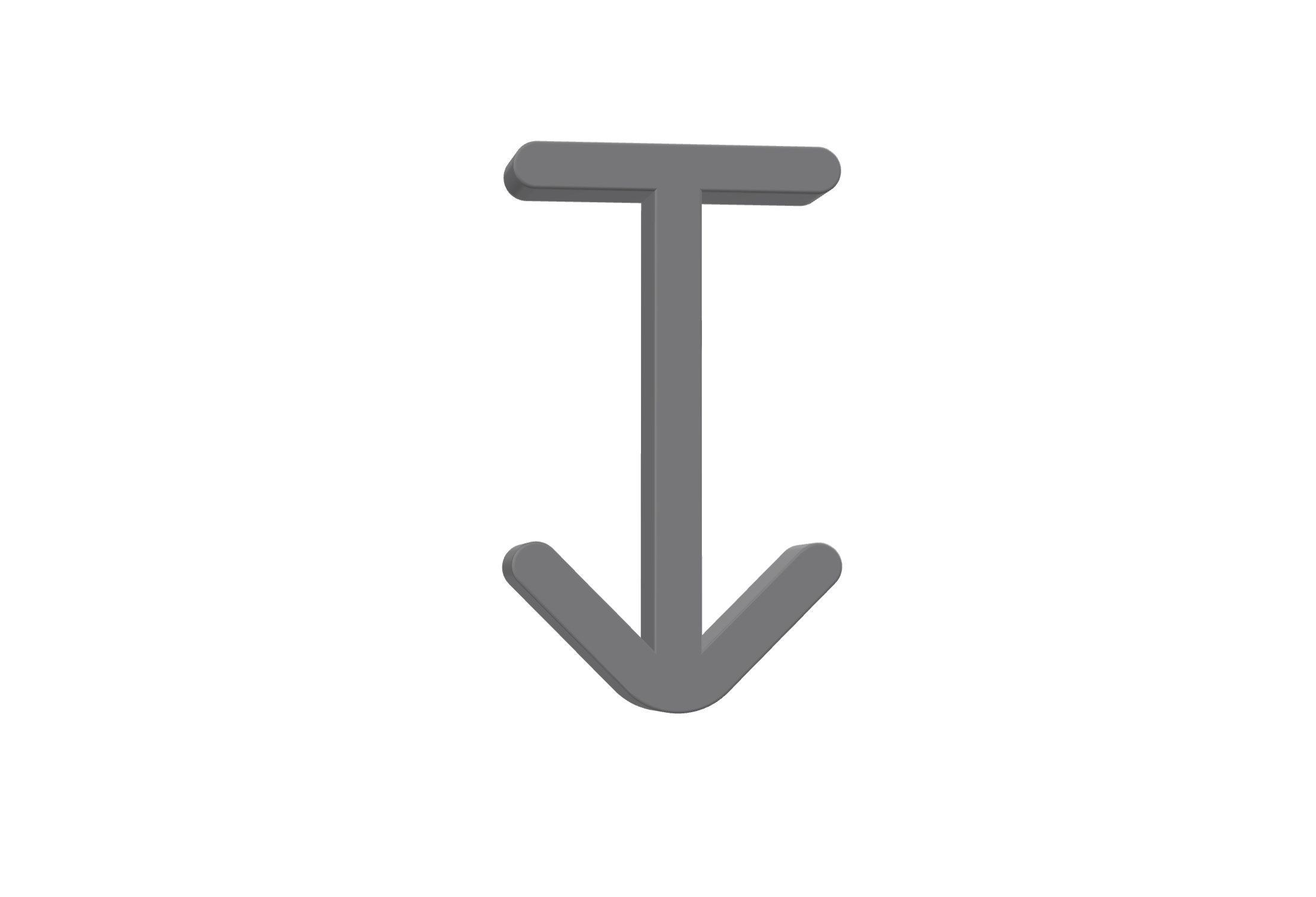 3d arrow from top Low-poly 3D model_7