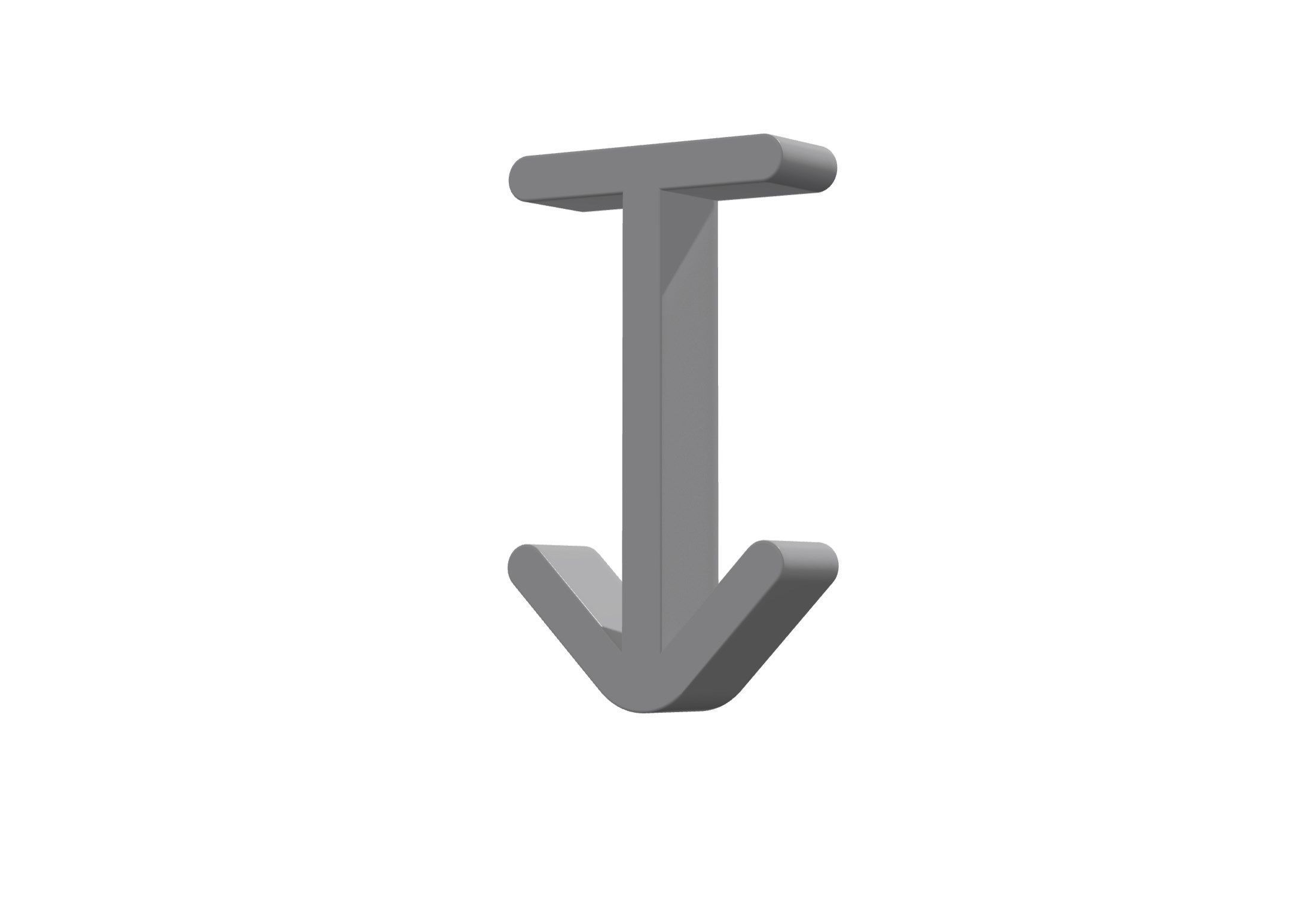 3d arrow from top Low-poly 3D model_11