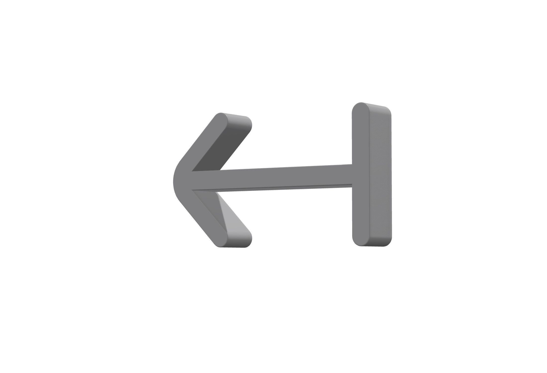 3d arrow from left Low-poly 3D model_11