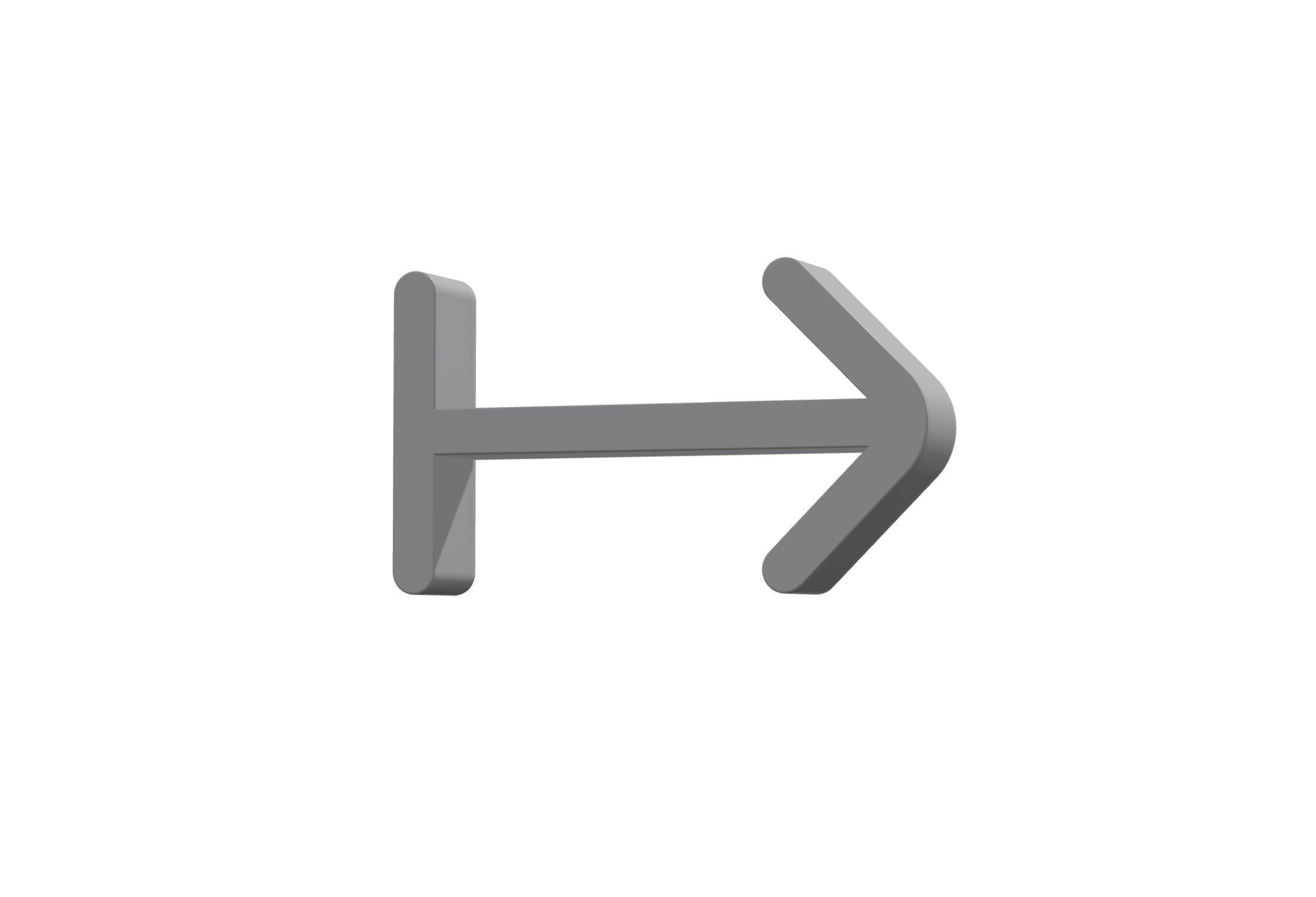 3d arrow from left Low-poly 3D model_6