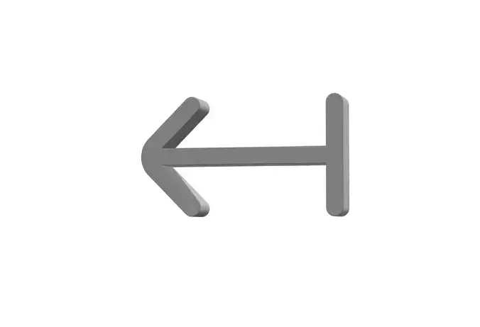 3d arrow from left Low-poly 3D model