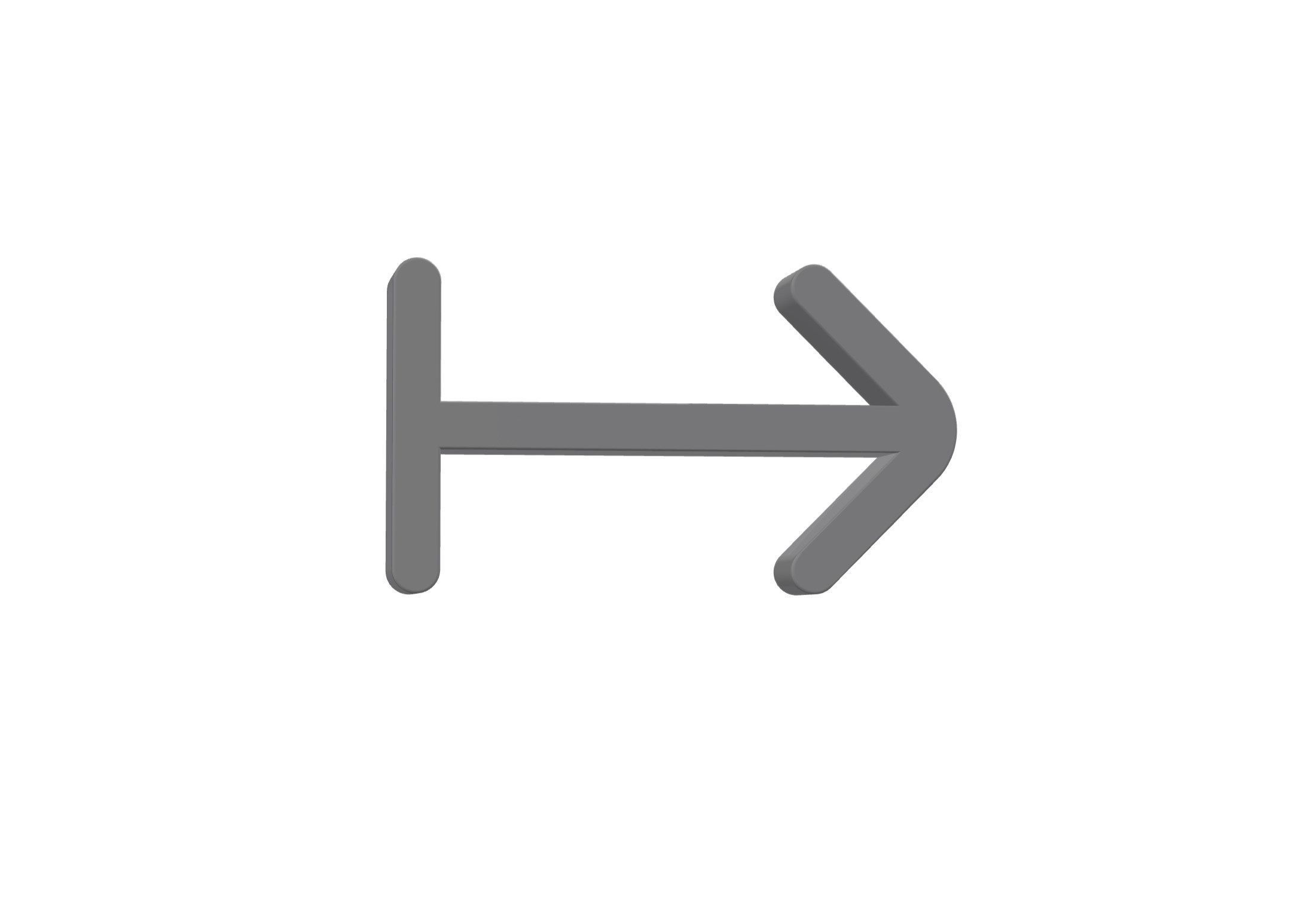 3d arrow from left Low-poly 3D model_7