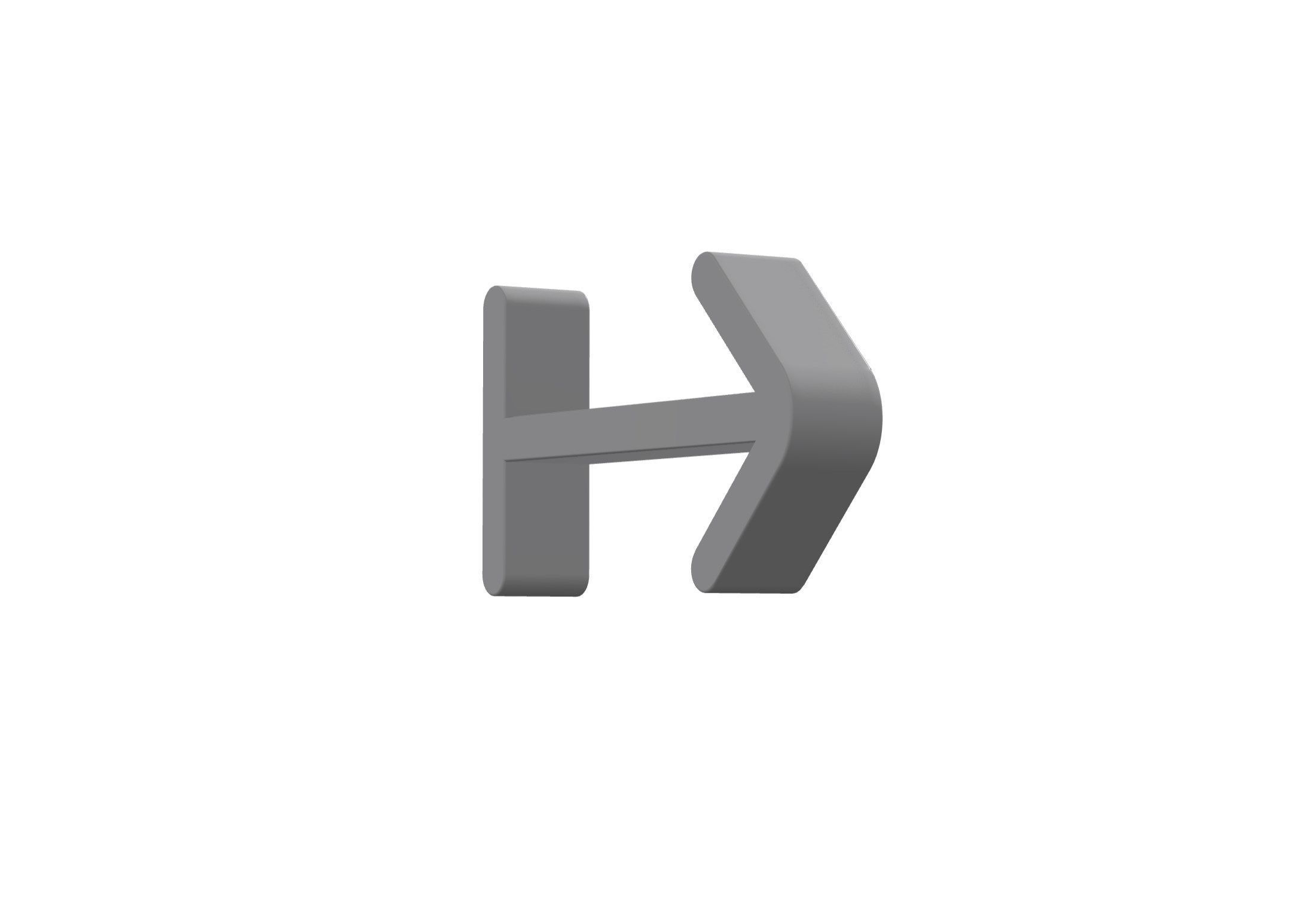 3d arrow from left Low-poly 3D model_5