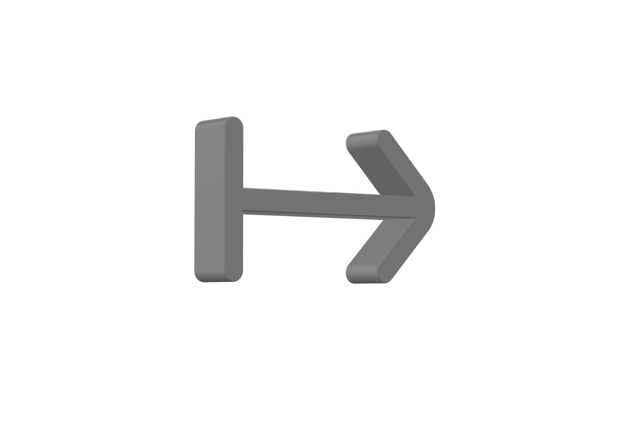 3d arrow from left Low-poly 3D model_8