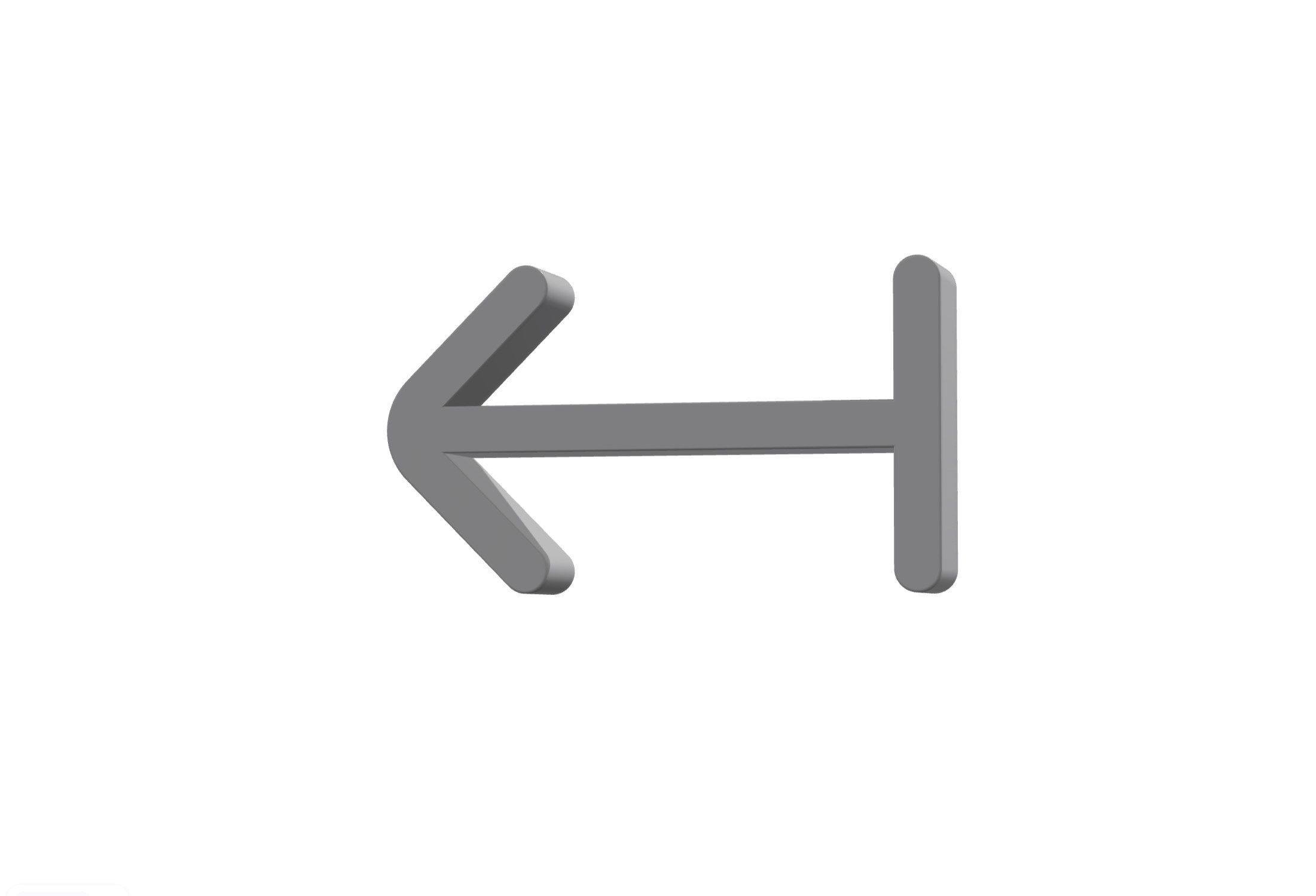 3d arrow from left Low-poly 3D model_12